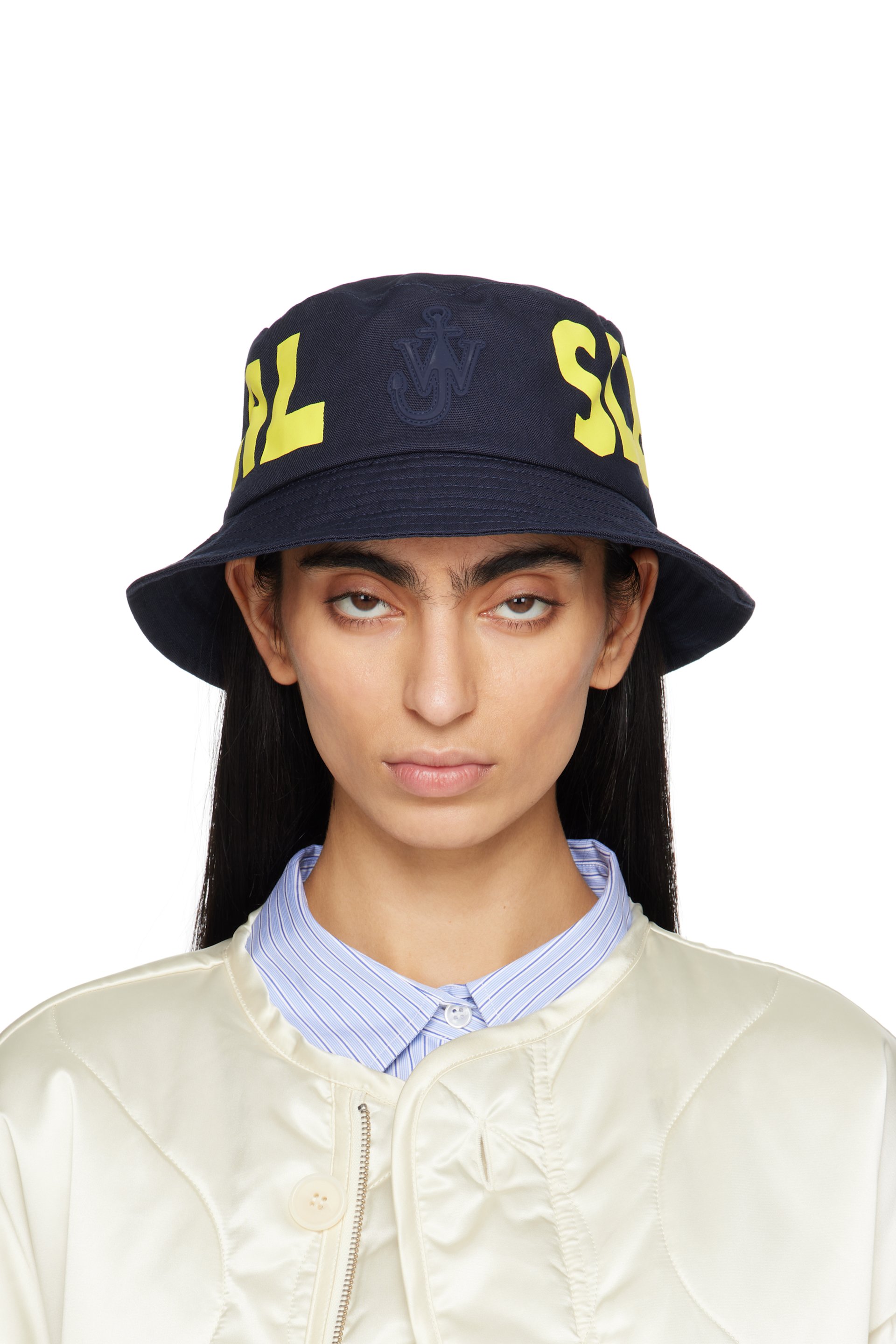 JW Anderson - Chapeau bob 'Real Sleep' bleu marine