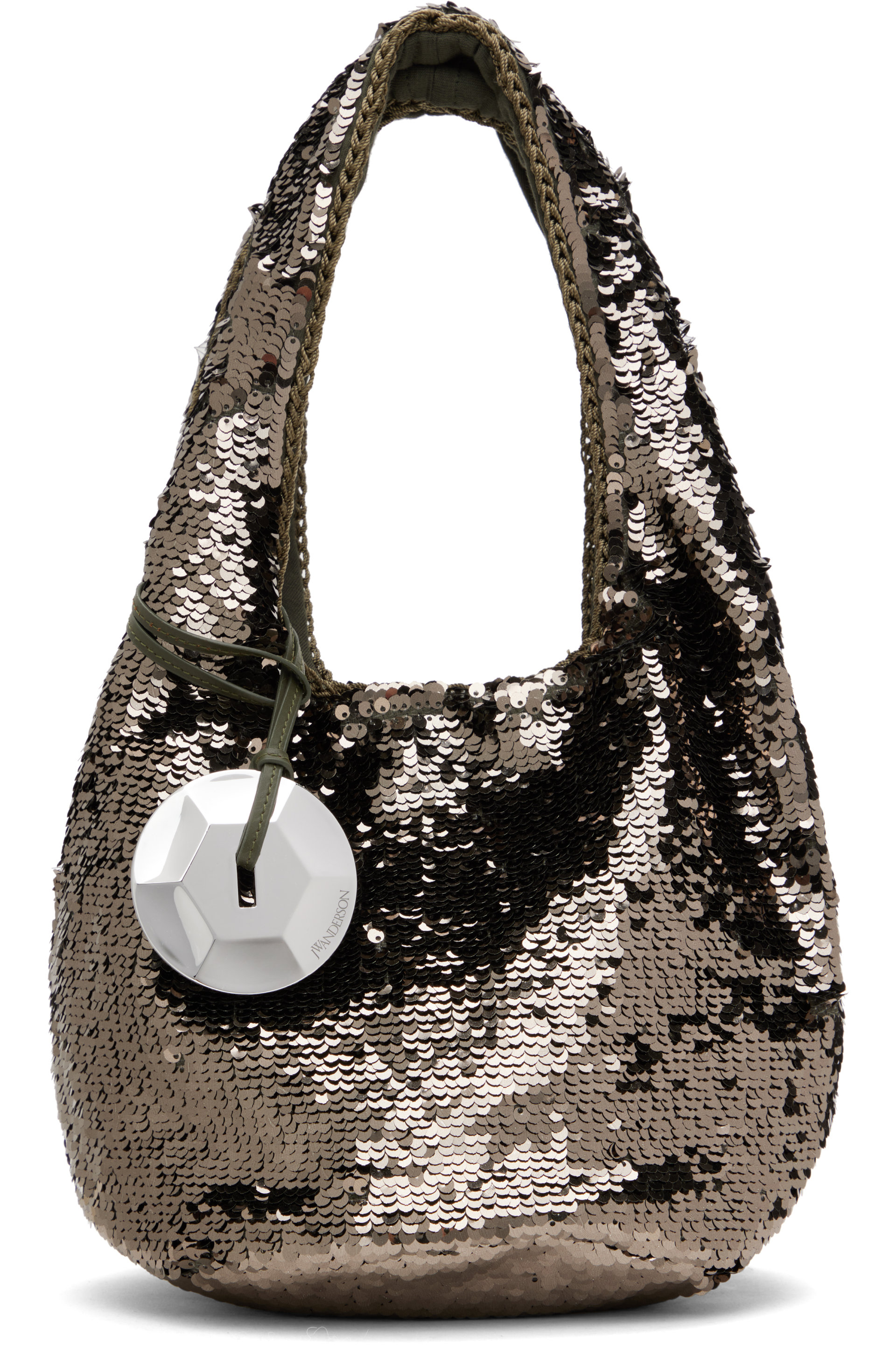 JW Anderson - Gunmetal Mini Sequin Shopper Bag