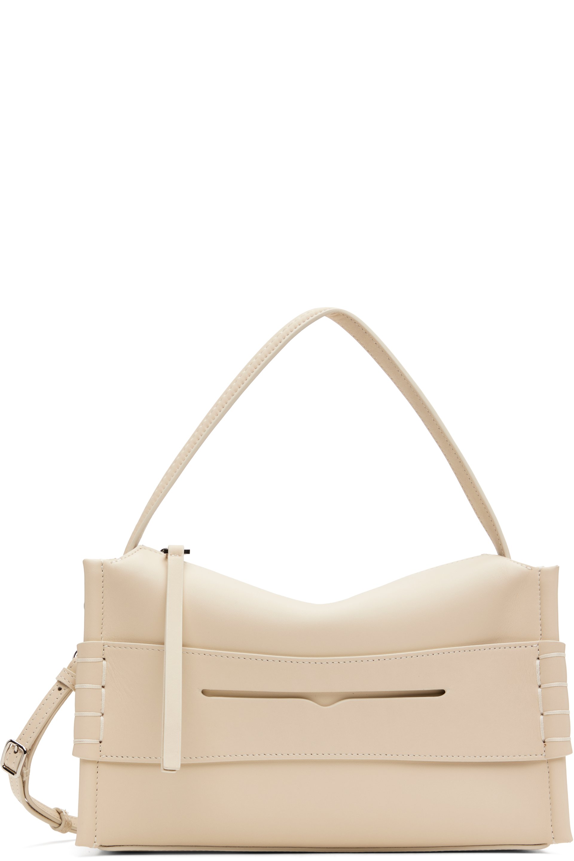 JW Anderson - Sac blanc cassé à panneau de style flâneur