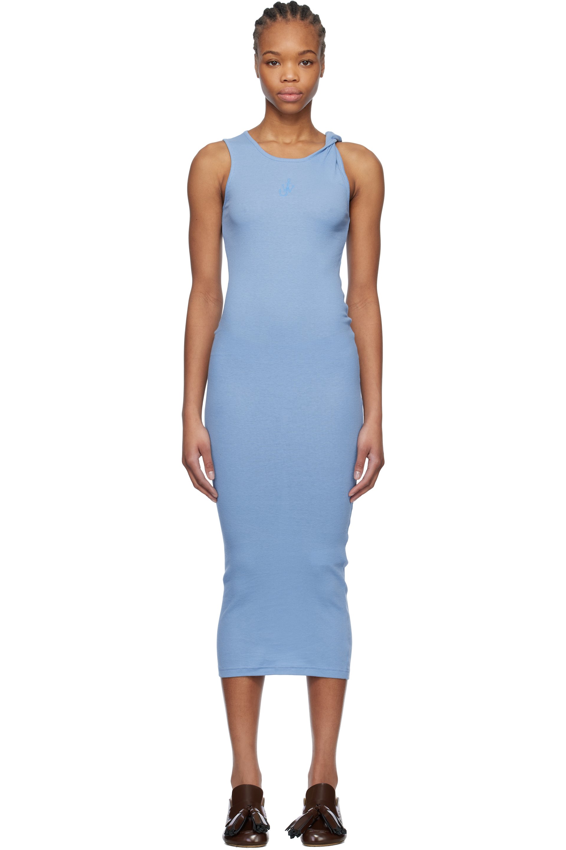 hunter green skater dress Unisex JW ANDERSON X GUINNESS WORKWEAR CHORE JACKET IN MID-BLUE WASHED  DENIM in CORNFLOWER BLUE JK0422PG1962835XS main image 1