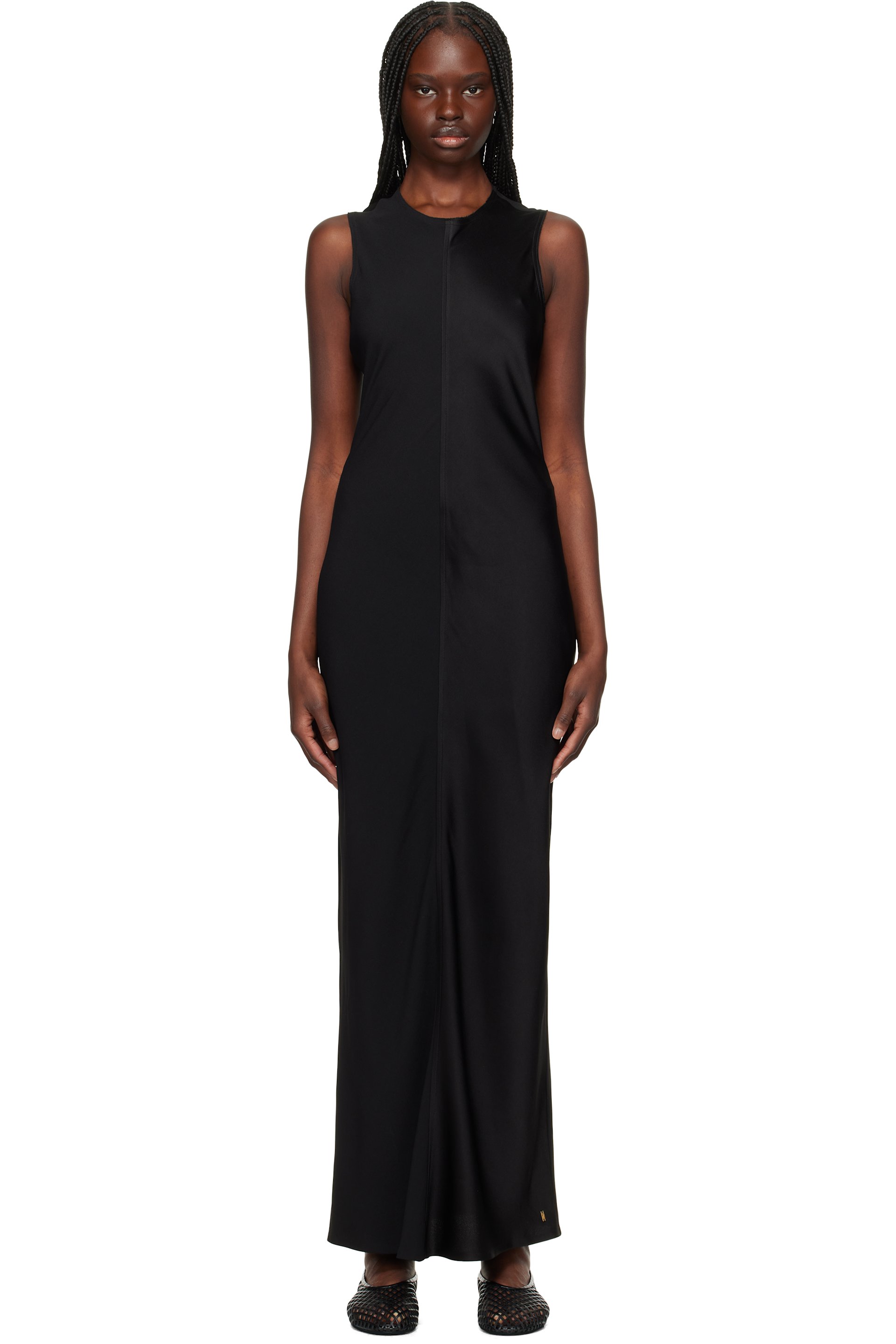 AMI Paris - Robe longue droite noire