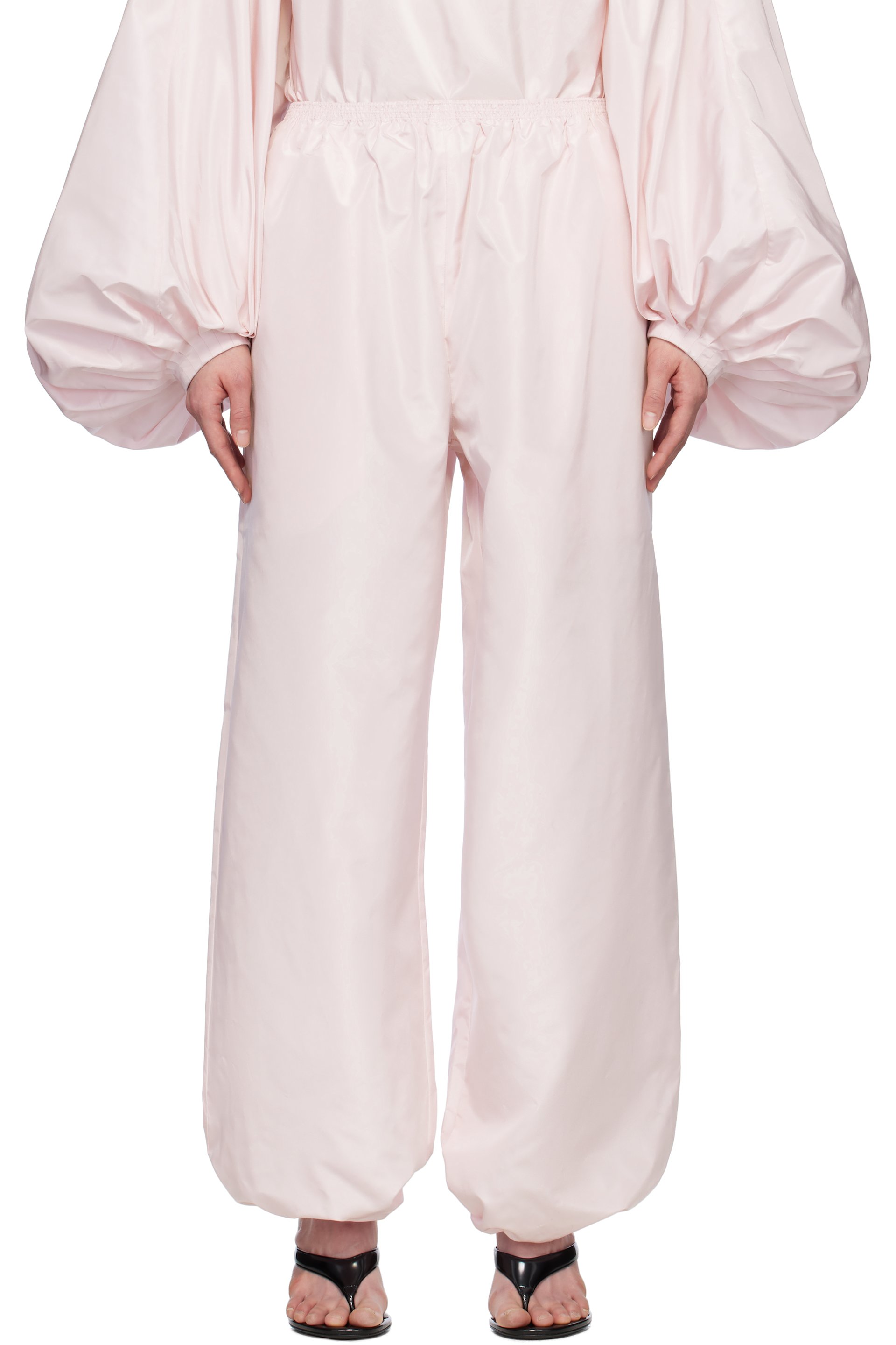 ALAÏA - Pantalon bouffant rose