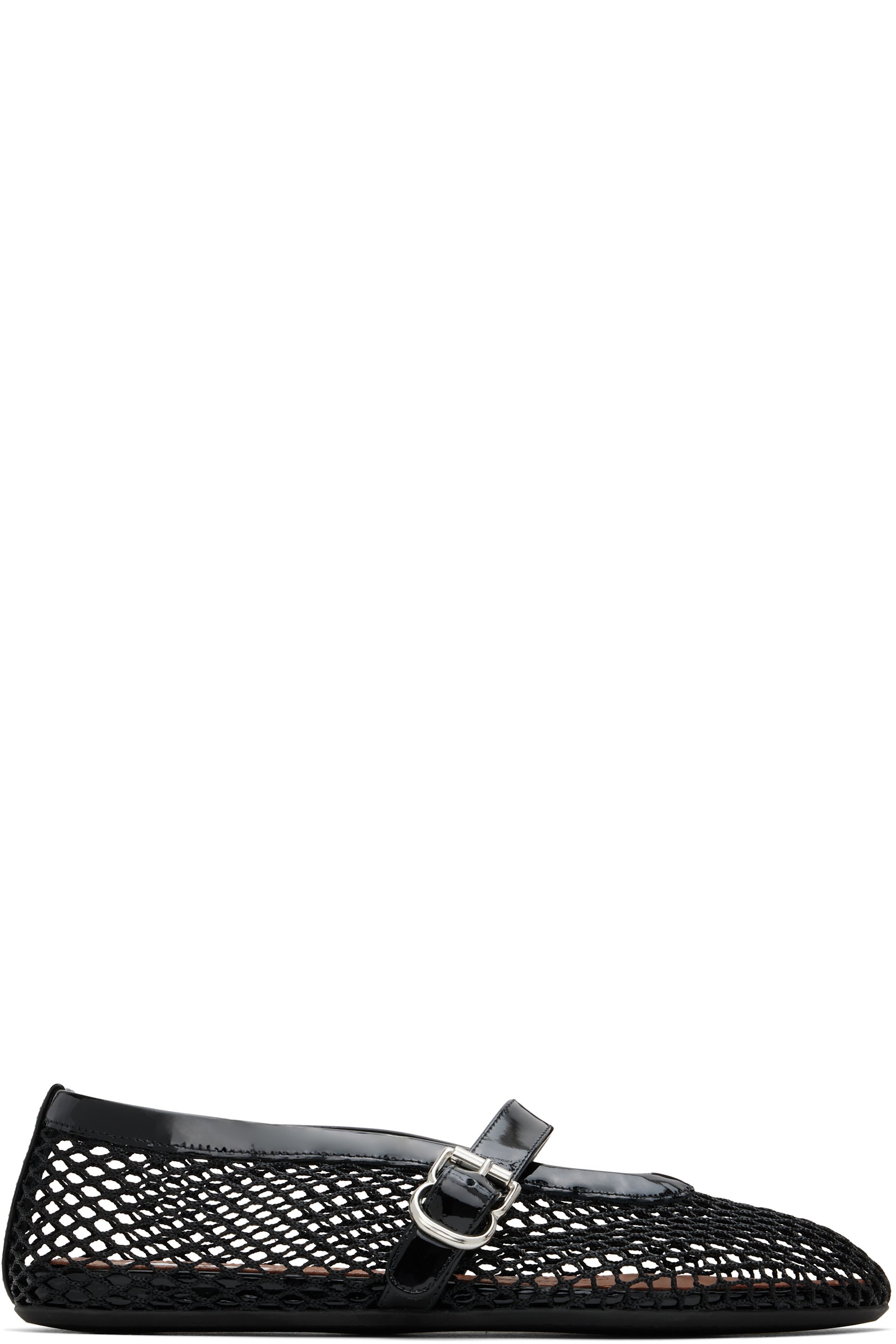 ALAÏA - Ballerines noires en résille