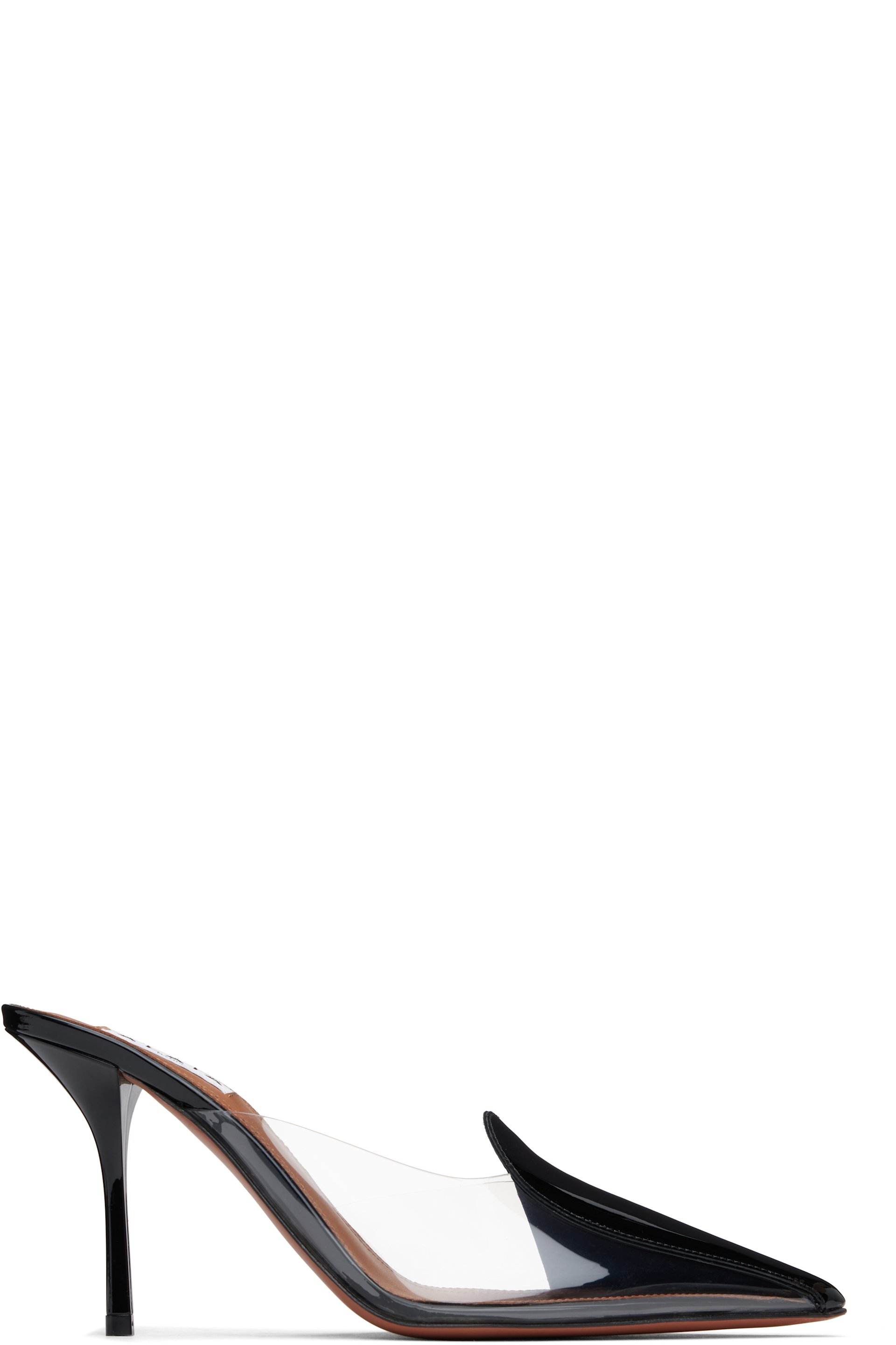 ALAÏA - Mules 90 noires en cuir de veau
