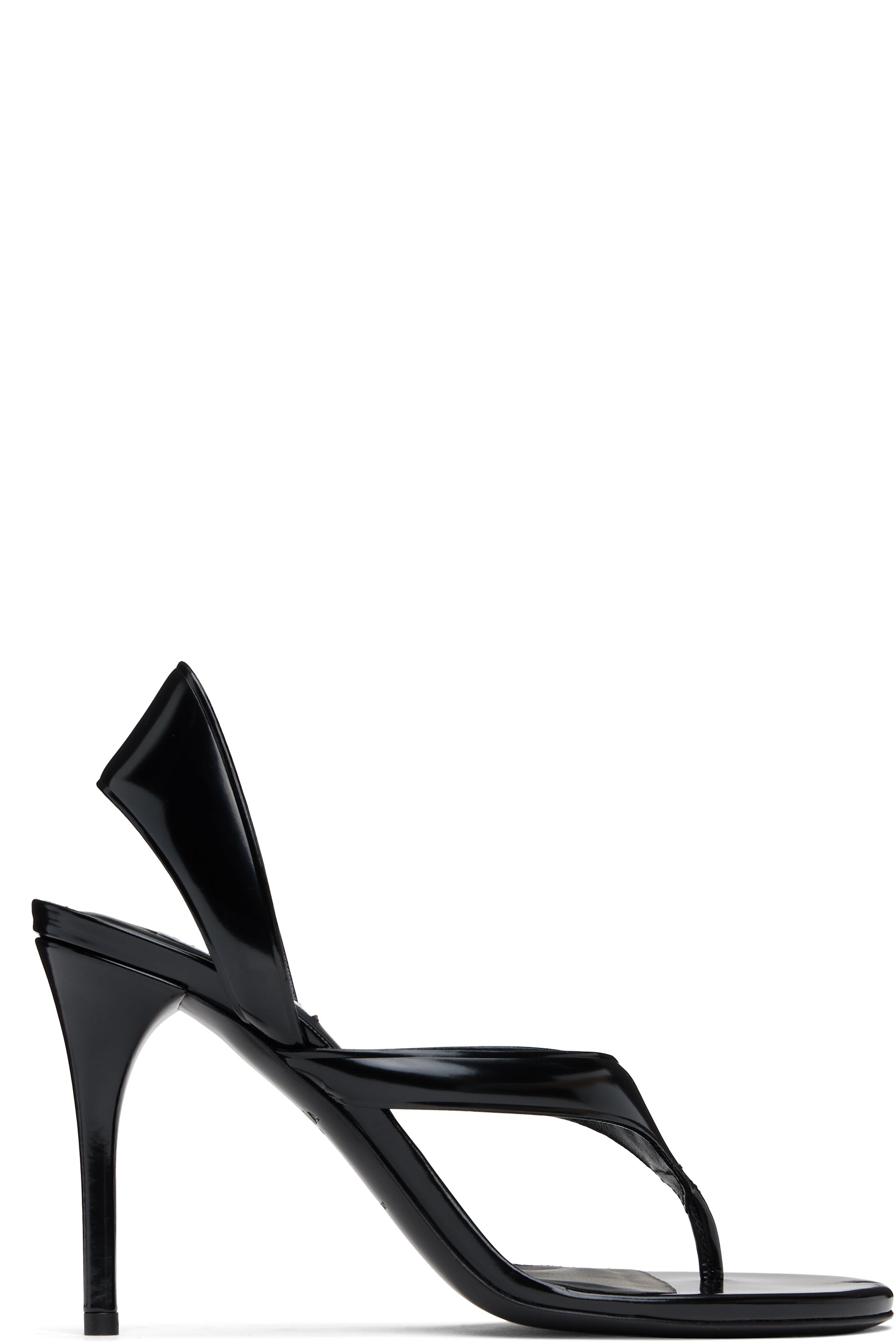 ALAÏA - Sandales à talon Infradito noires
