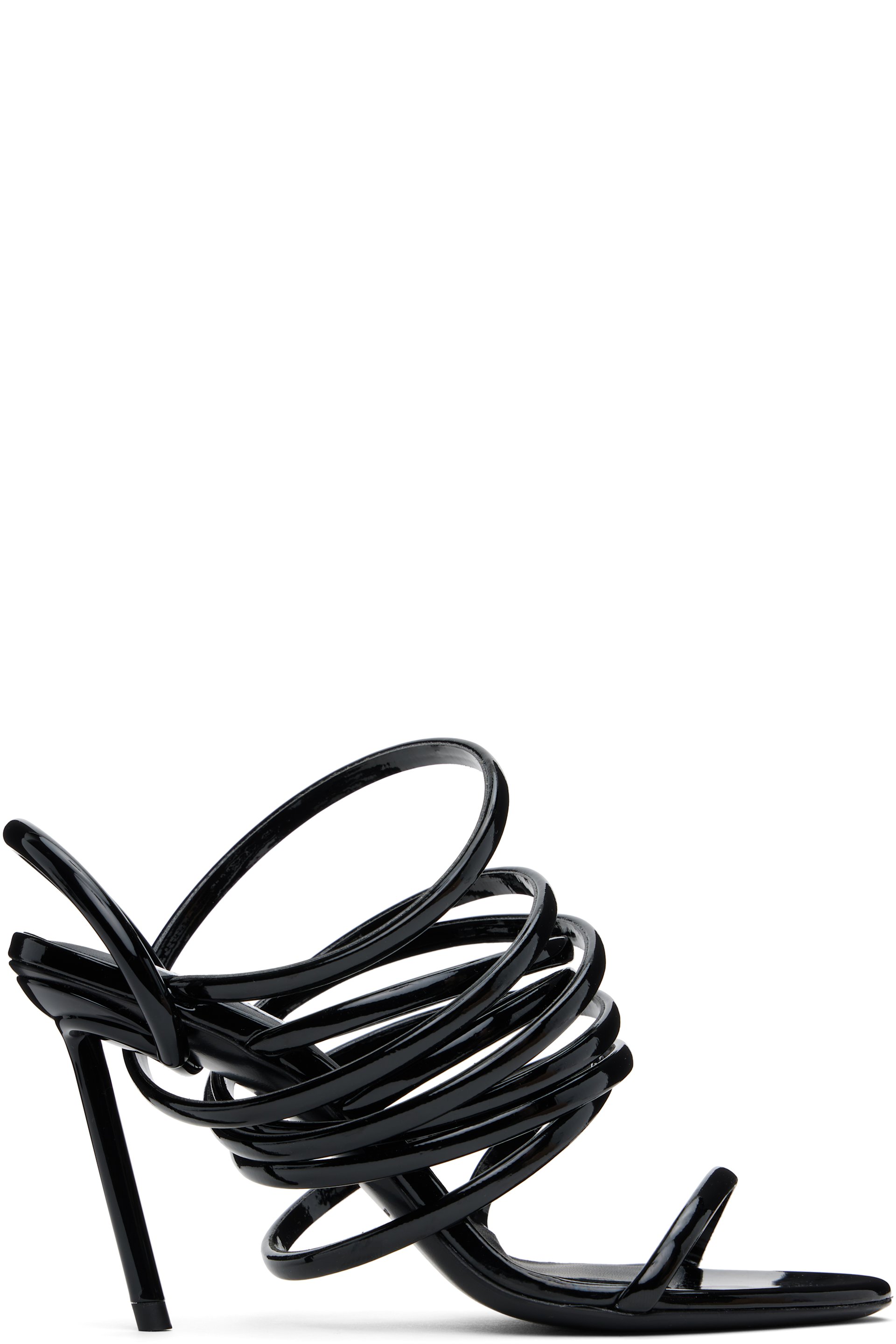 ALAÏA - Sandales à talon noires à brides