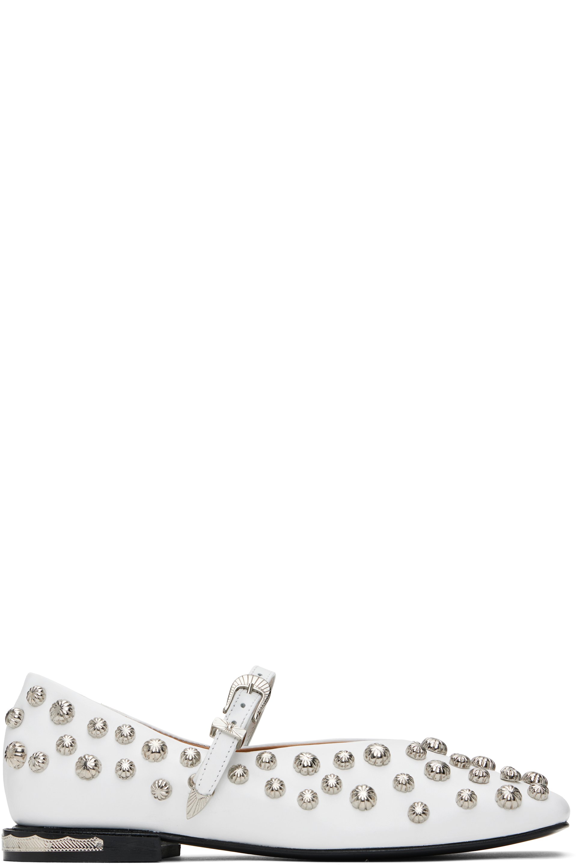 Toga Pulla - White Polido Ballerina Flats