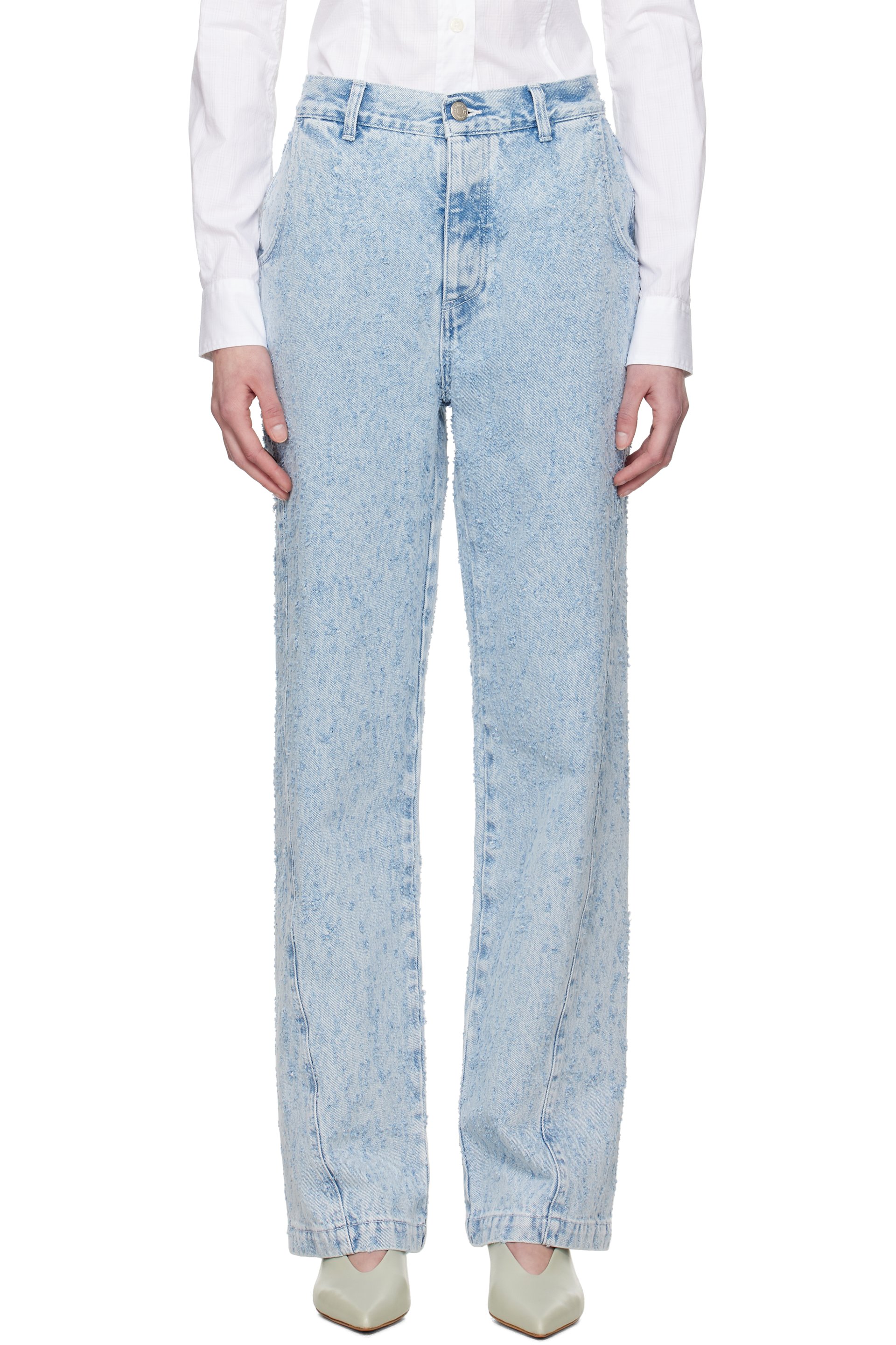 mfpen - Blue Twisted Seam Jeans