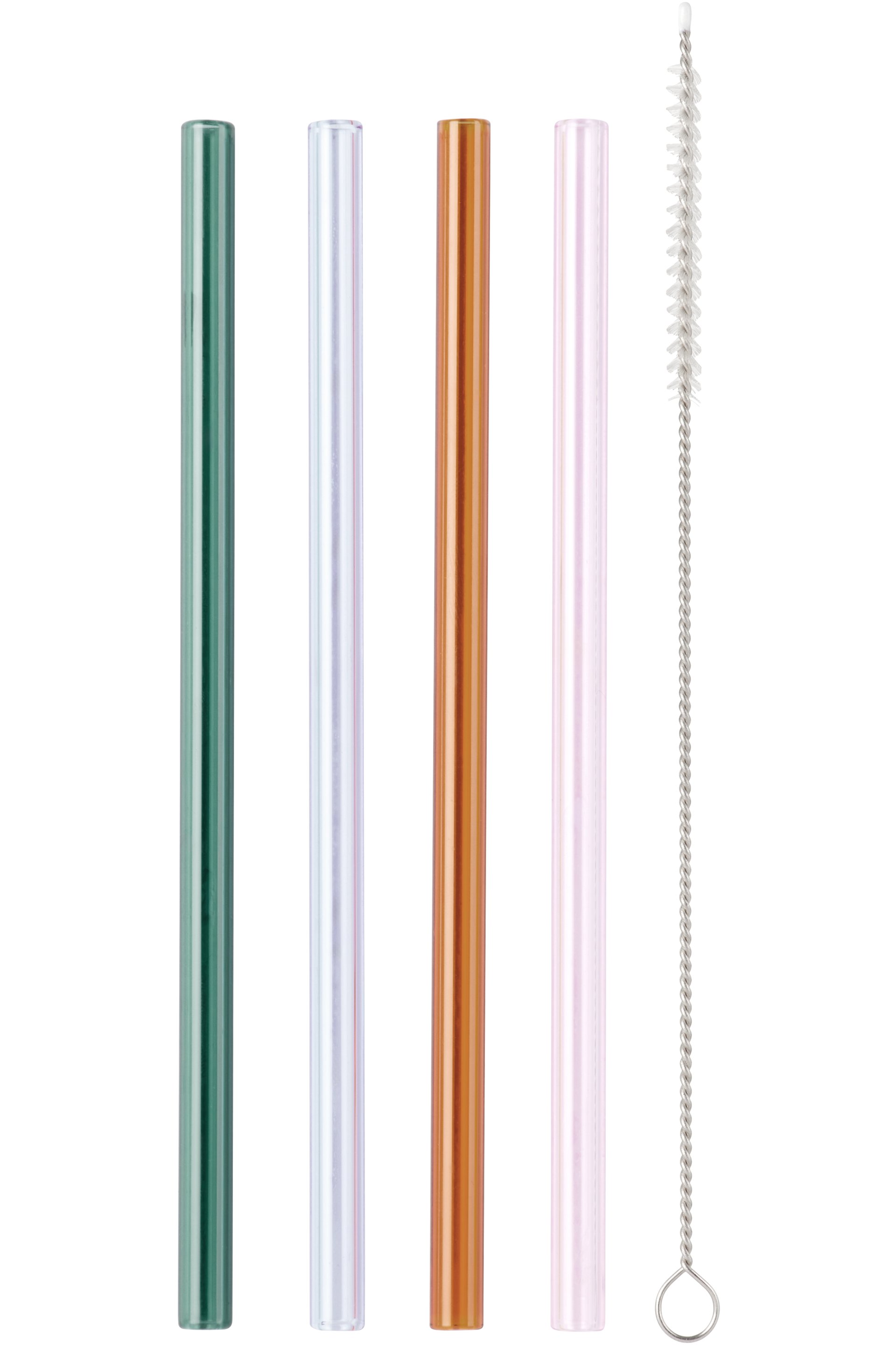 Fazeek - Multicolor Limited Edition Transparent Straws, 4 pcs