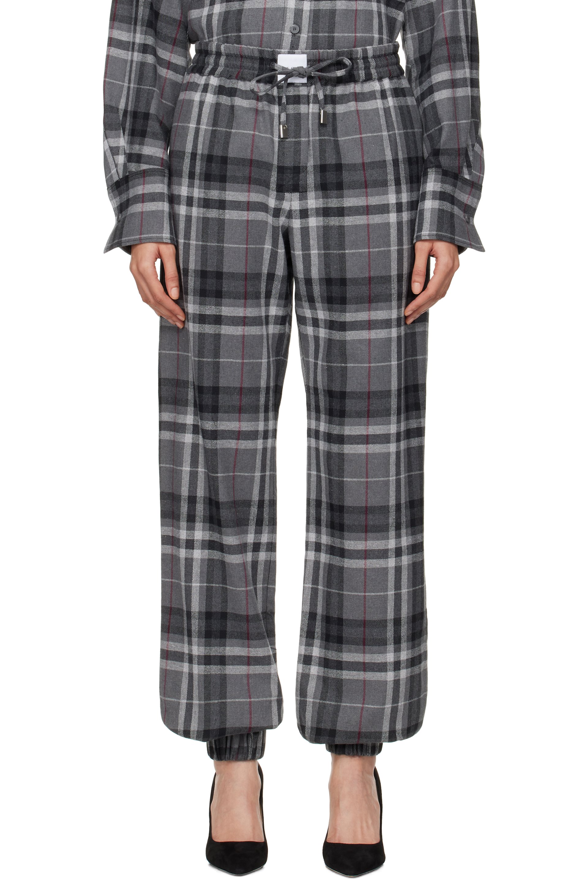 The Attico - Pantalon long gris