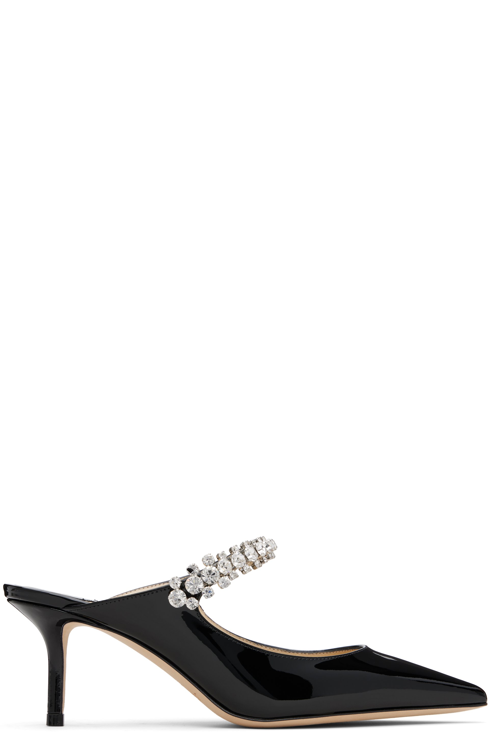 Jimmy Choo - Mules à talon de 65 mm noires à bride Bing