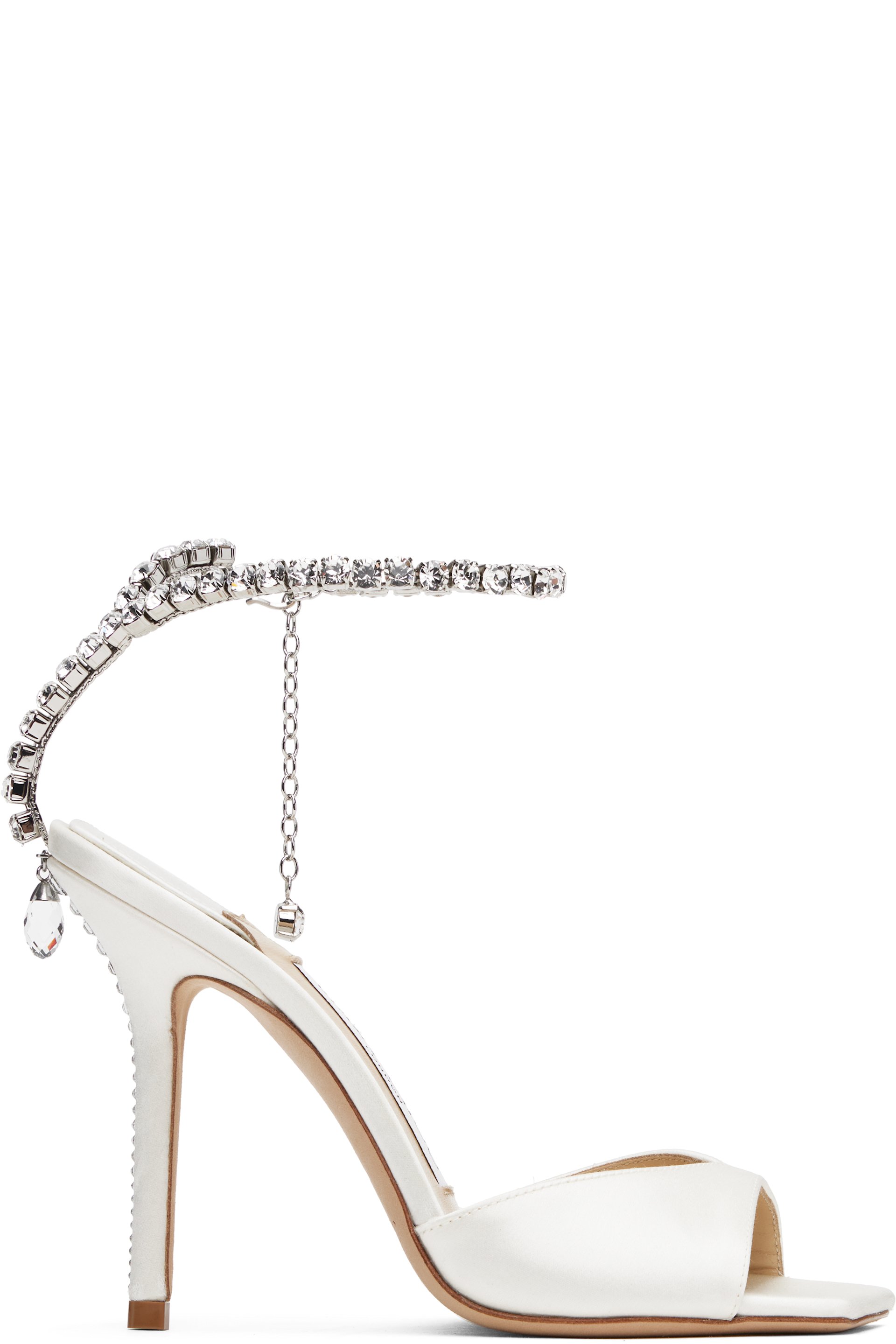 Jimmy Choo - Sandales à talon Saeda 100 blanches