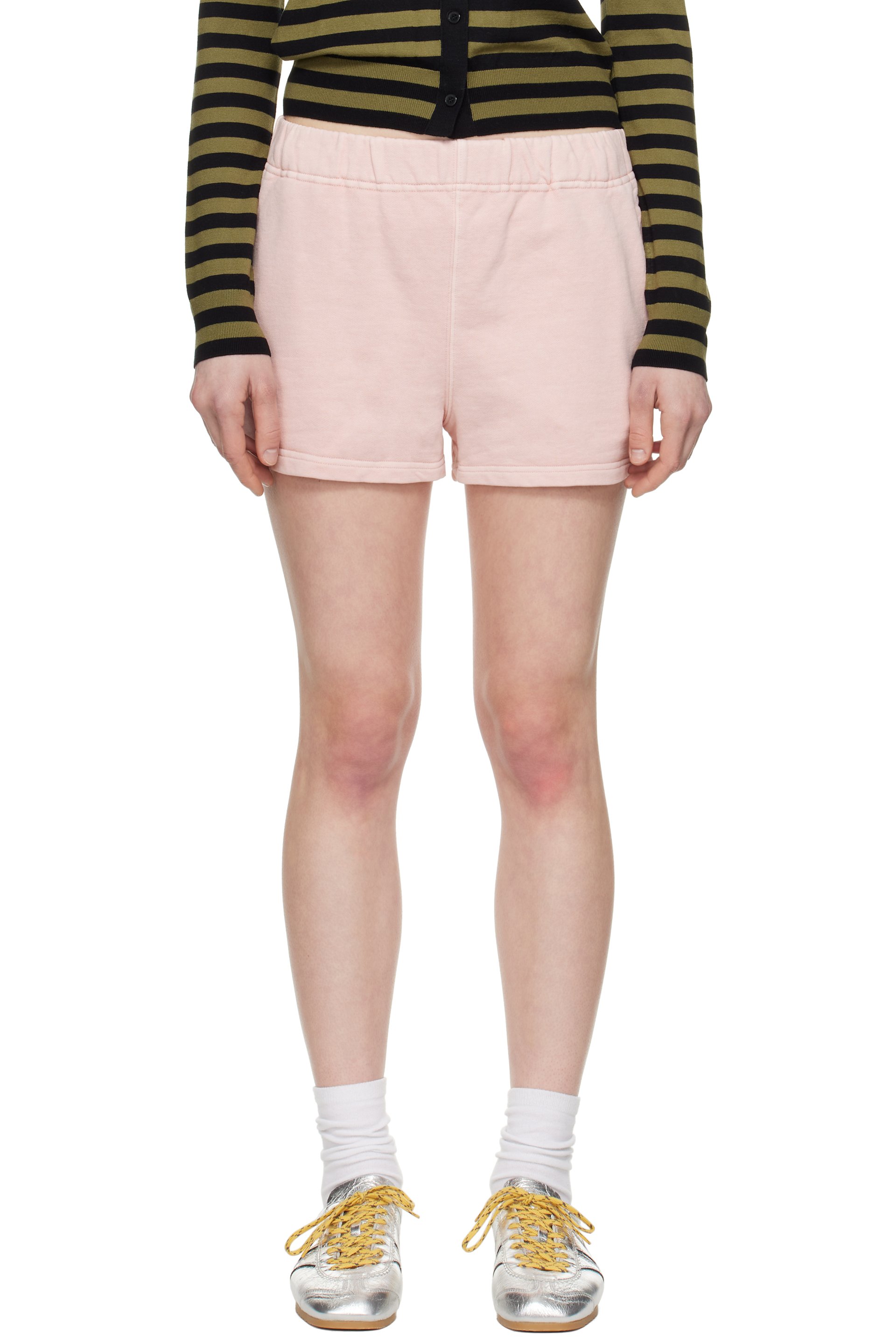 BAPE - Pink Pigment Dyed One Point Sweat Shorts