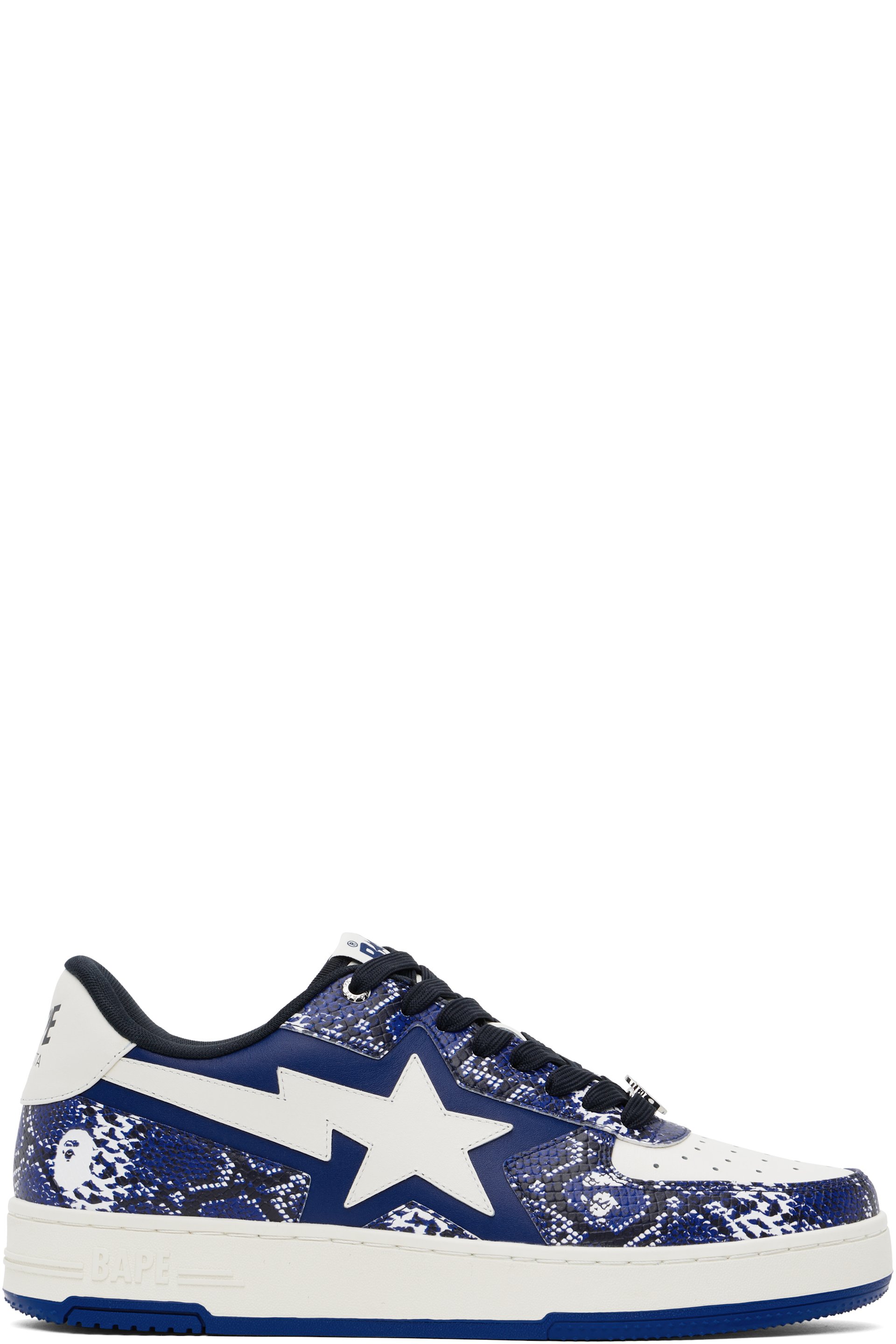 BAPE - SSENSE Exclusive Blue & White Tape STA Sneakers
