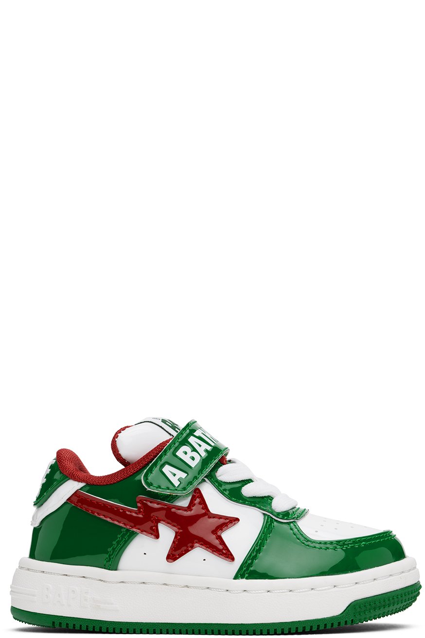 BAPE - Kids Green & White STA #2 K2 Sneakers