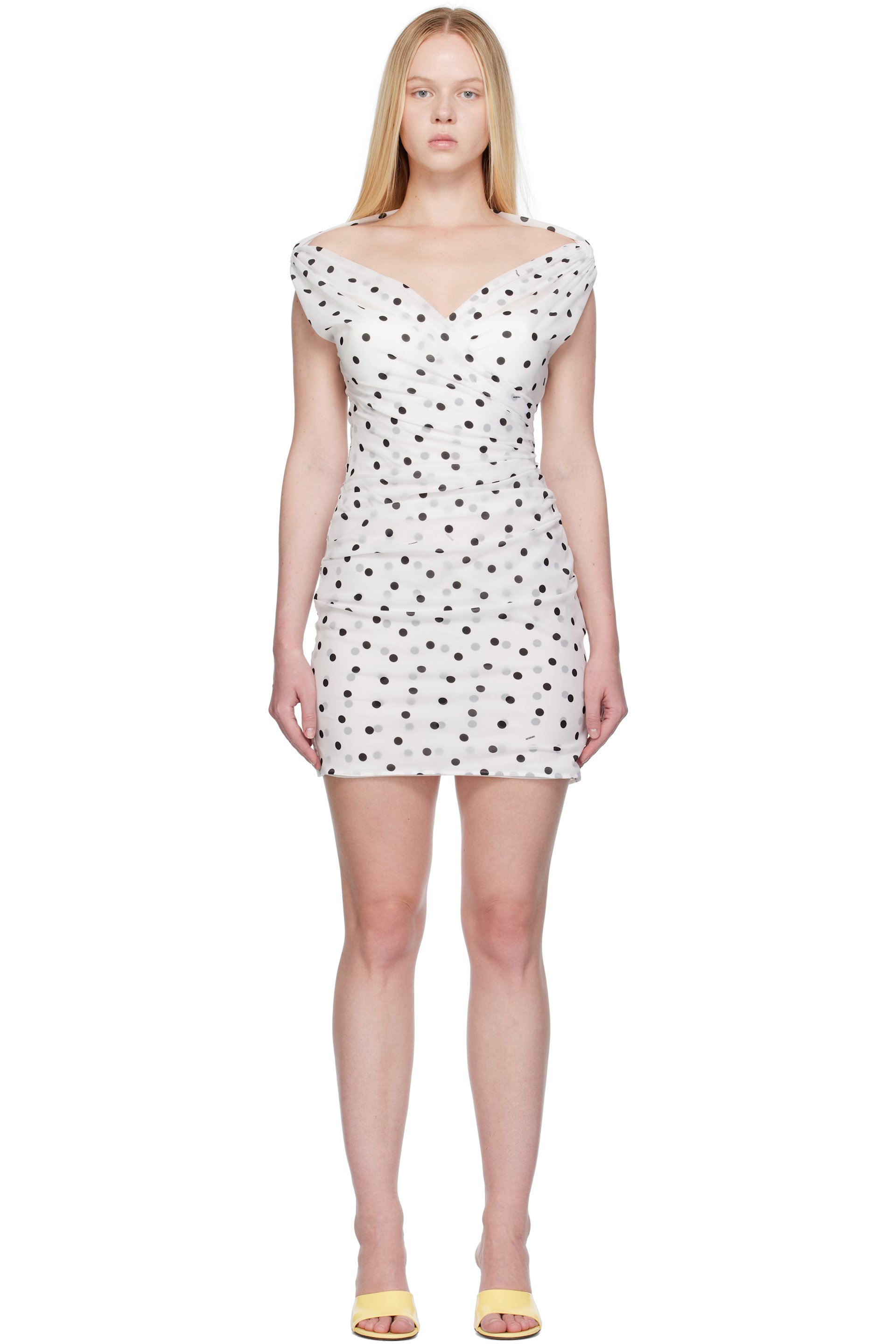 JACQUEMUS - Robe courte Rita blanc et noir - La croisière