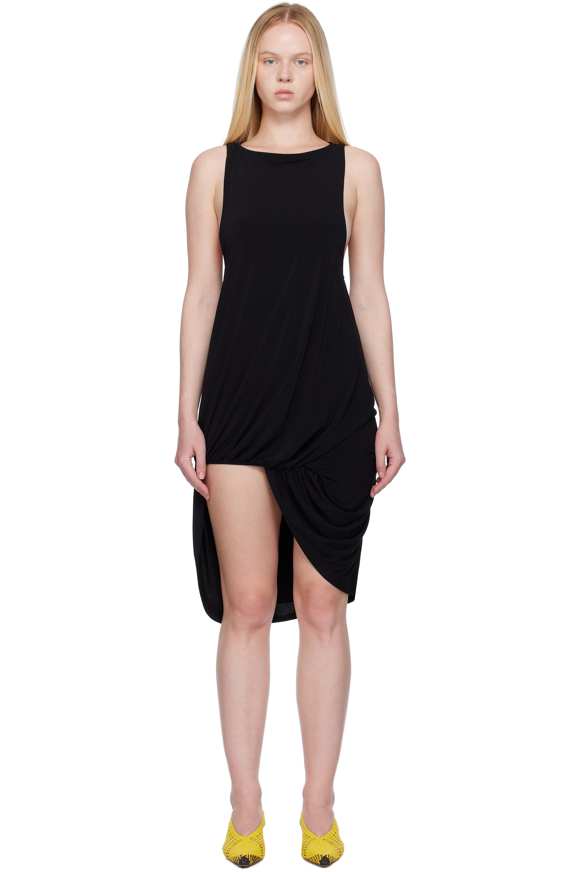JACQUEMUS - Robe courte Peplo noire - La croisière