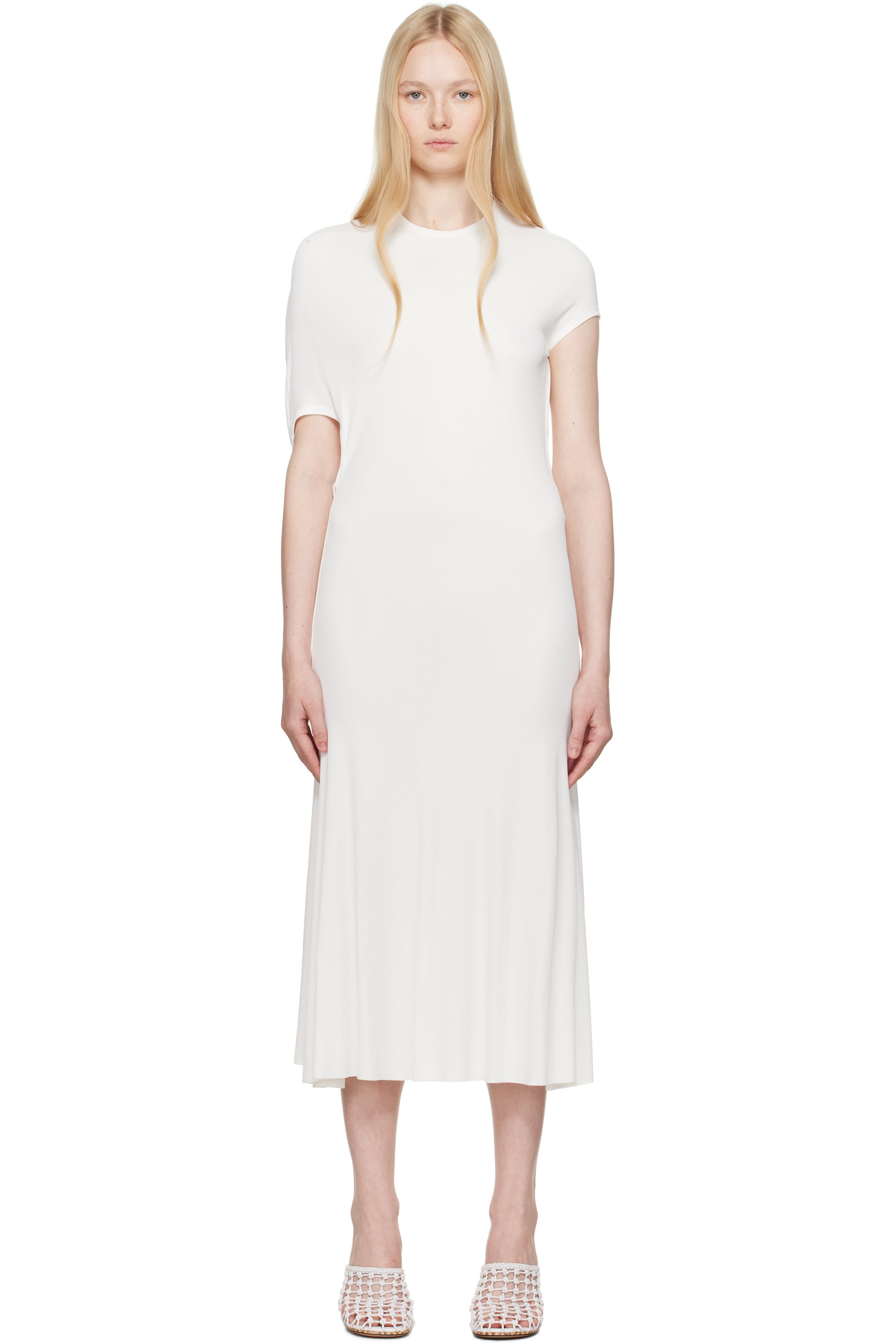 JACQUEMUS - Robe midi Salerno blanche - La croisière
