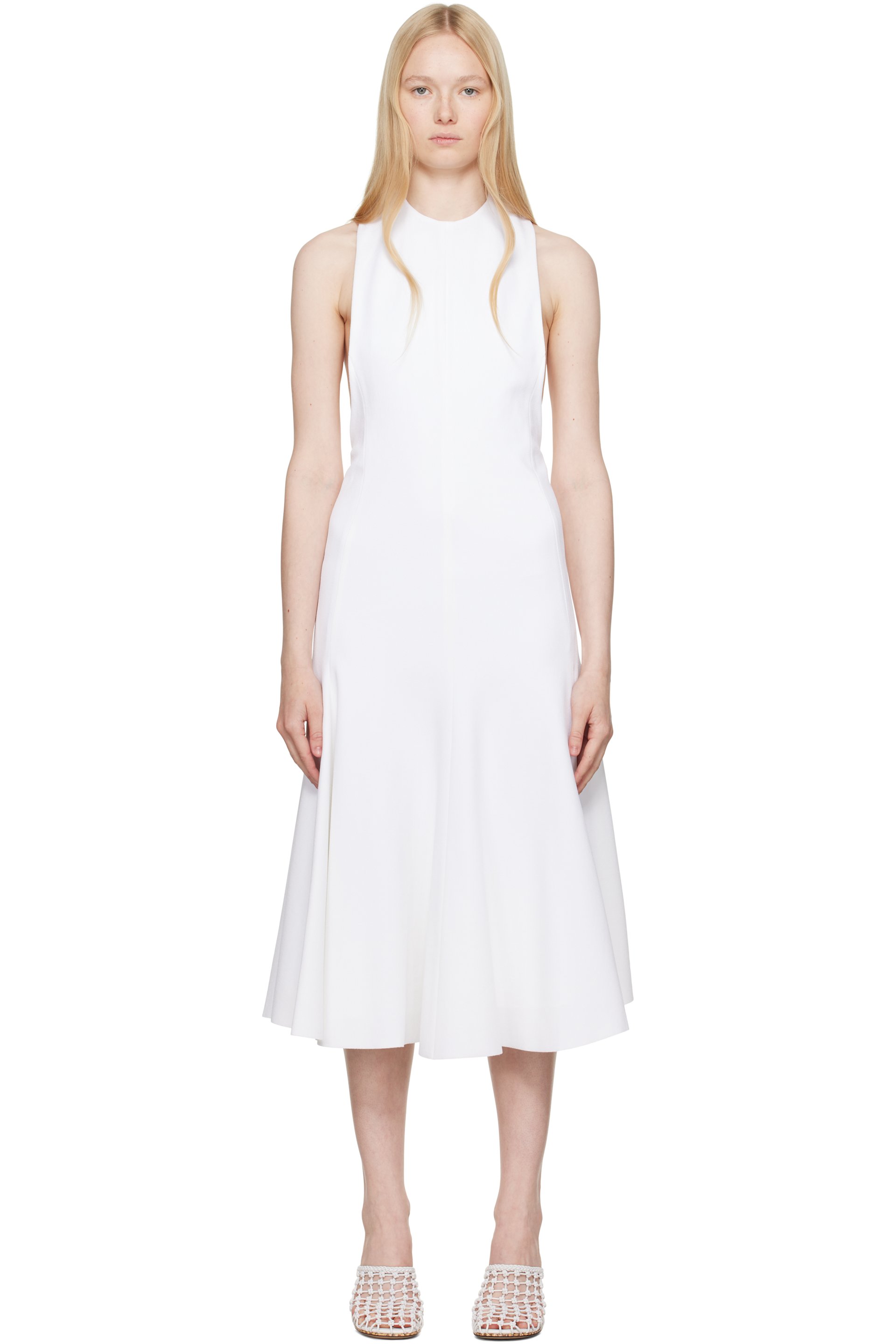 JACQUEMUS - Robe midi Favola blanche - La casa