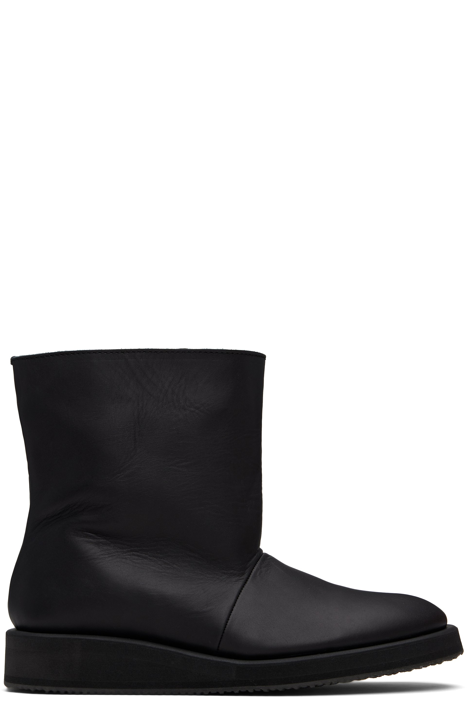 Yohji Yamamoto - Bottes Matt BK noires en cuir