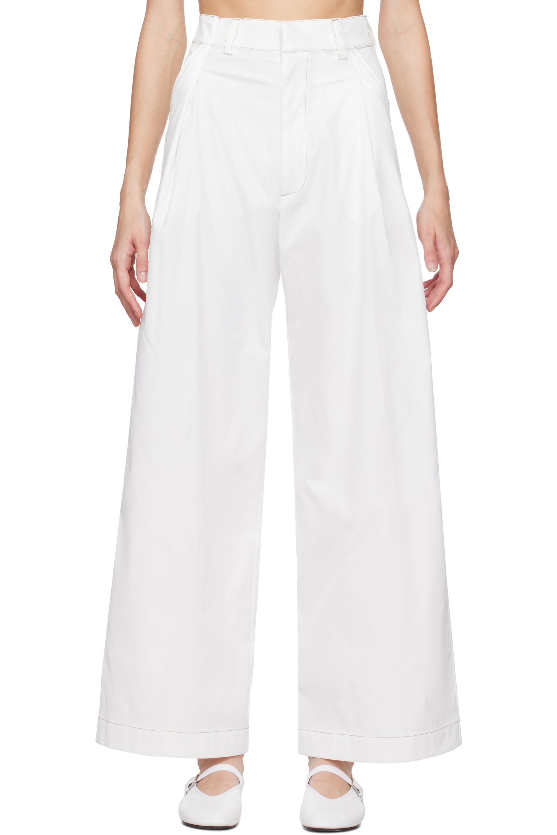 Kika Vargas - Pantalon Olympe blanc