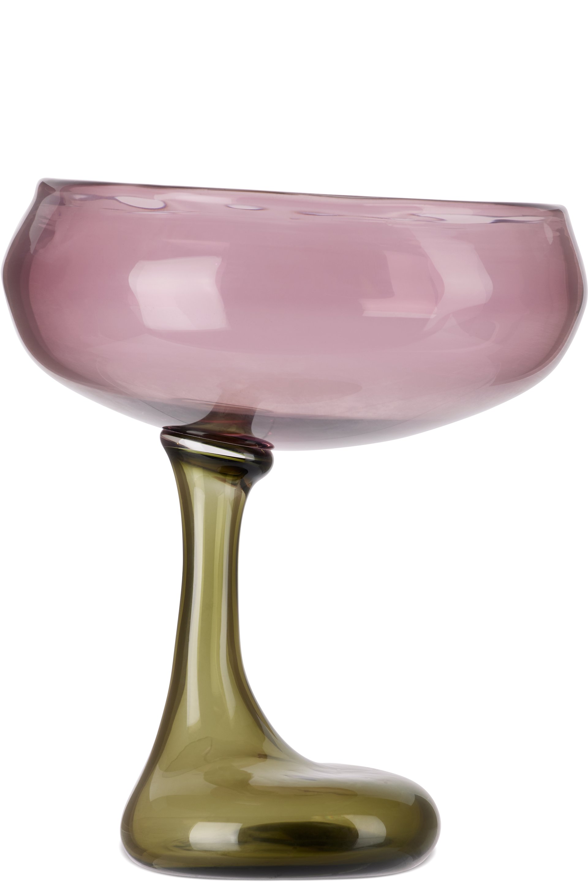 Helle Mardahl - Purple & Khaki Bon Bon 'The Signature Glass' Cocktail Glass