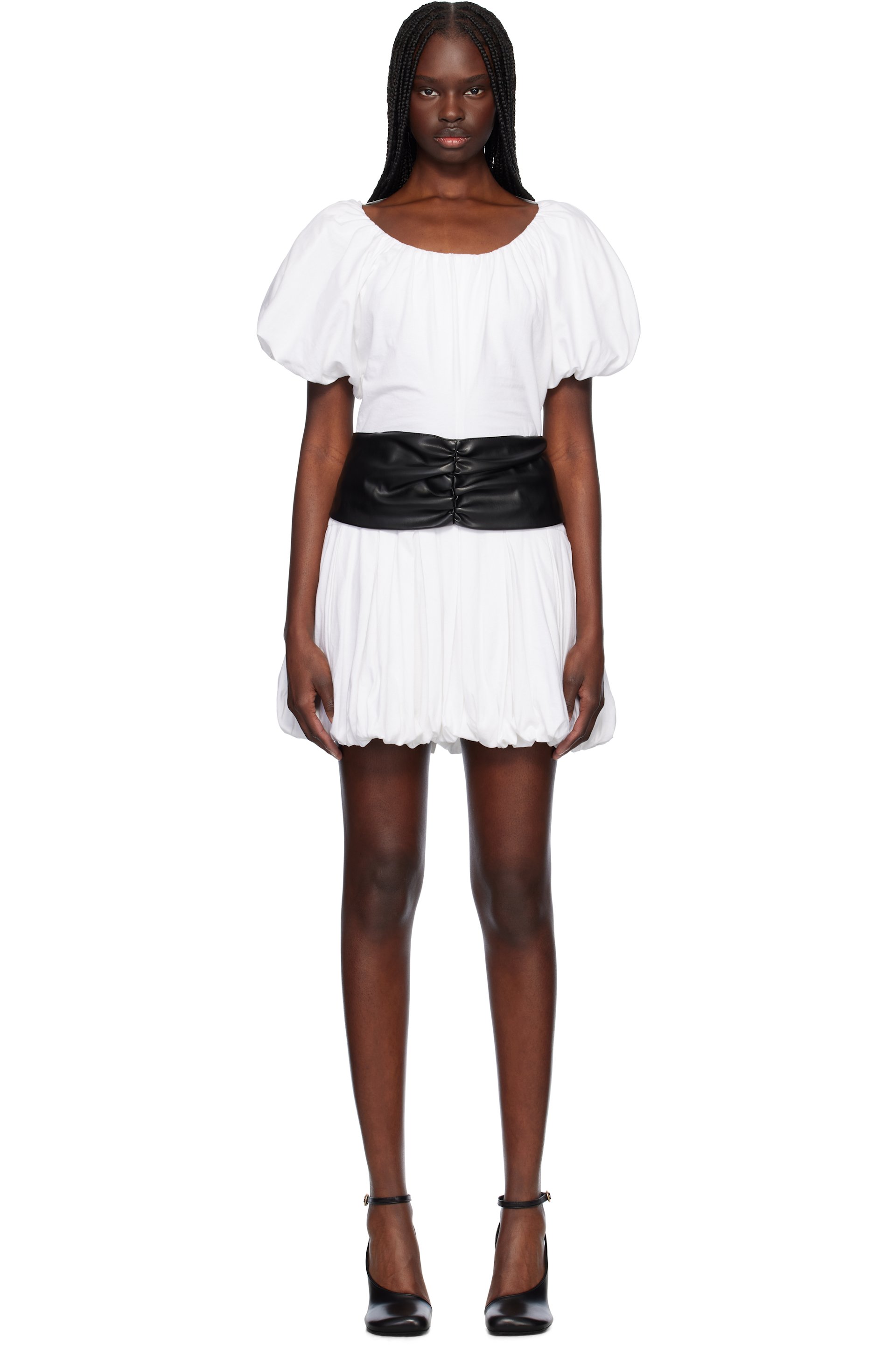 Renaissance Renaissance - Robe courte Vera blanche à ceinture