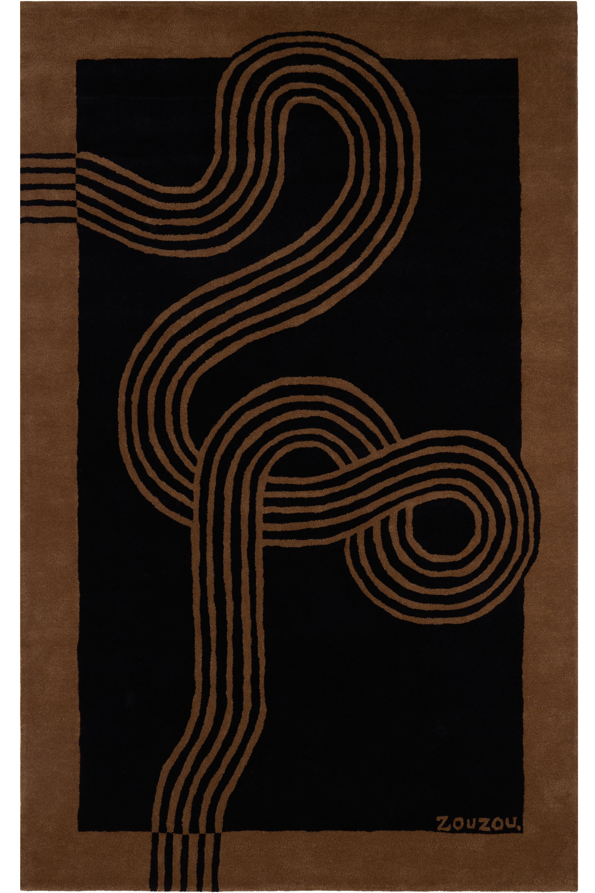 Zouzou Rugs - SSENSE Exclusive Black & Brown Rug