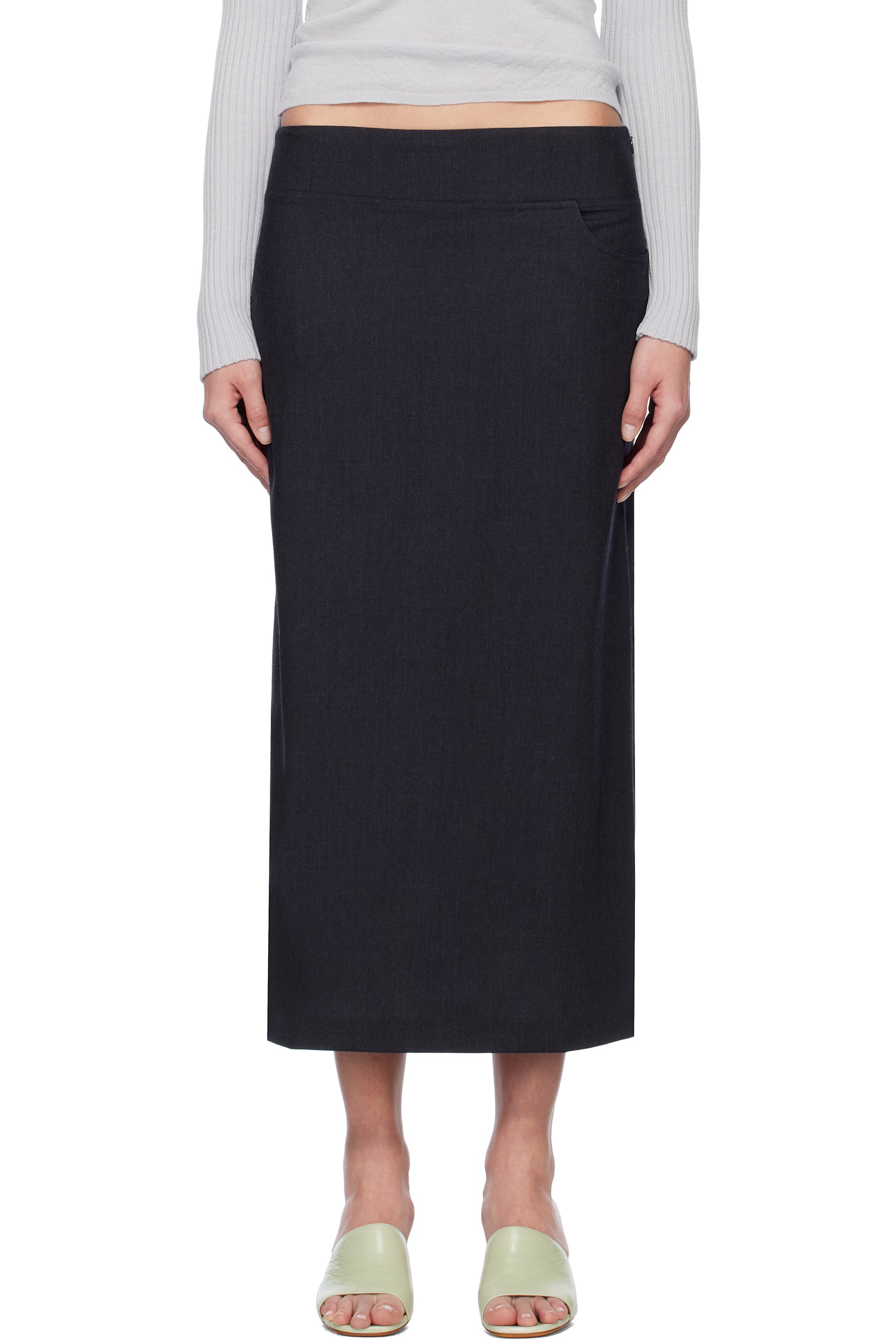 Paloma Wool - Jupe longue Olya bleu marine