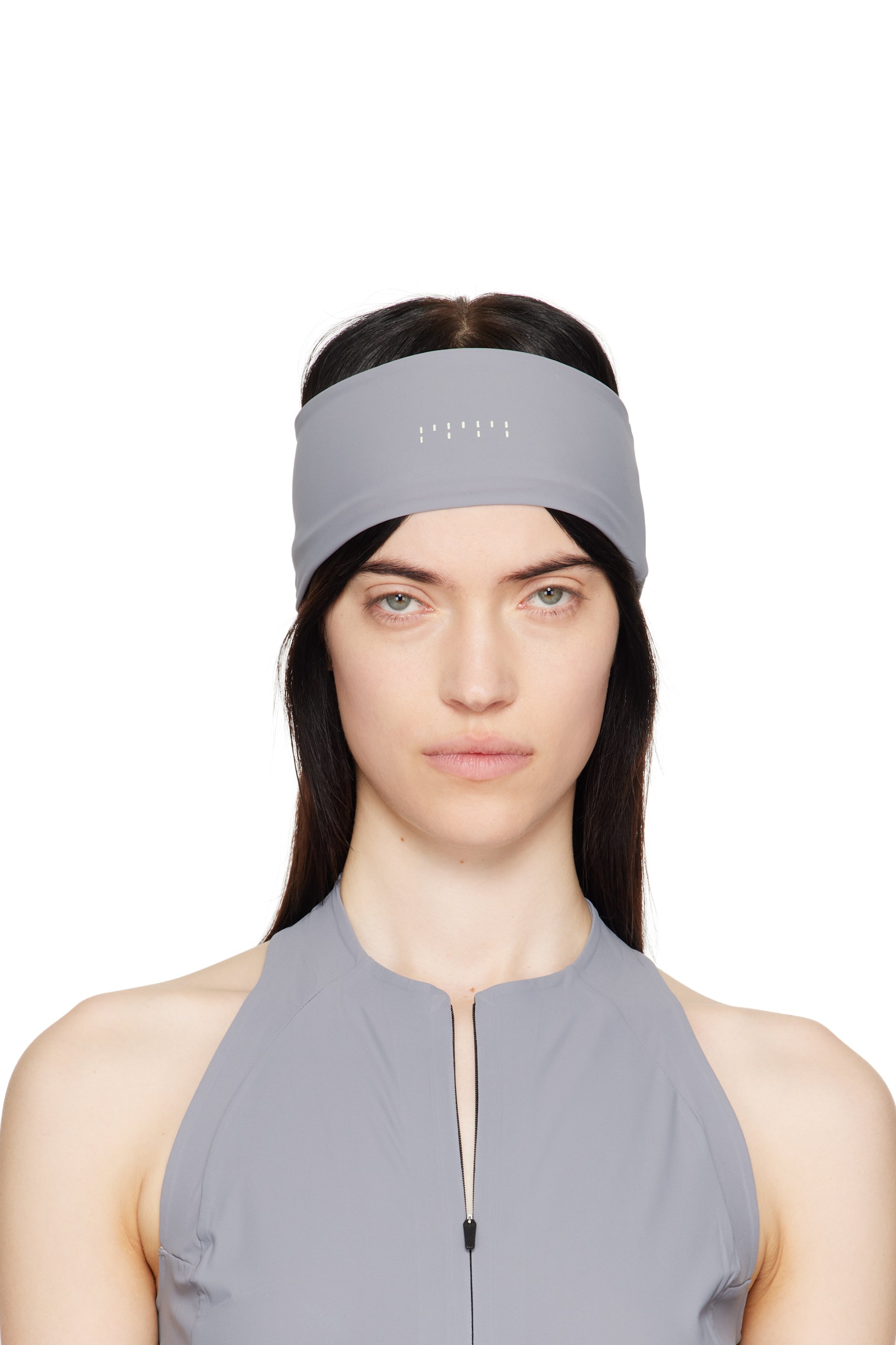JOHANNA PARV - Gray Triangle Ponytail Hole Headband