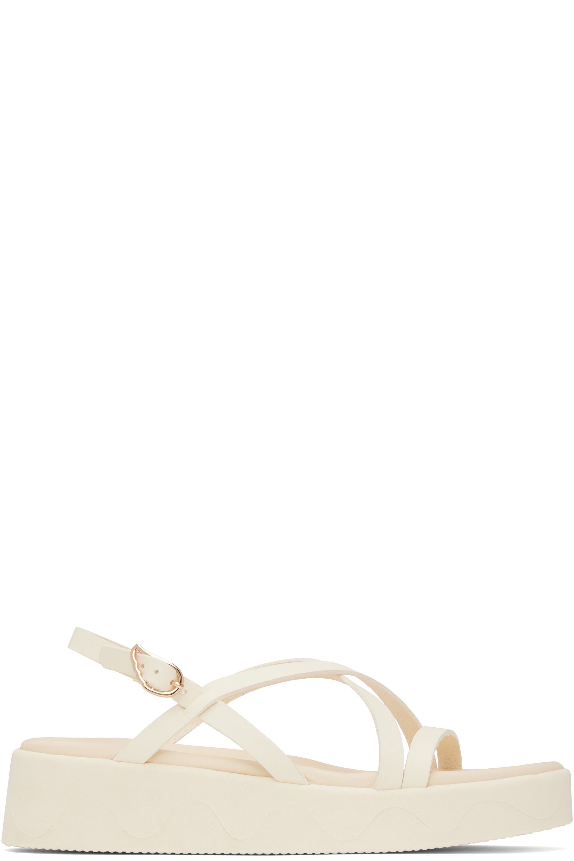 Ancient Greek Sandals - Sandales Silia blanc cassé