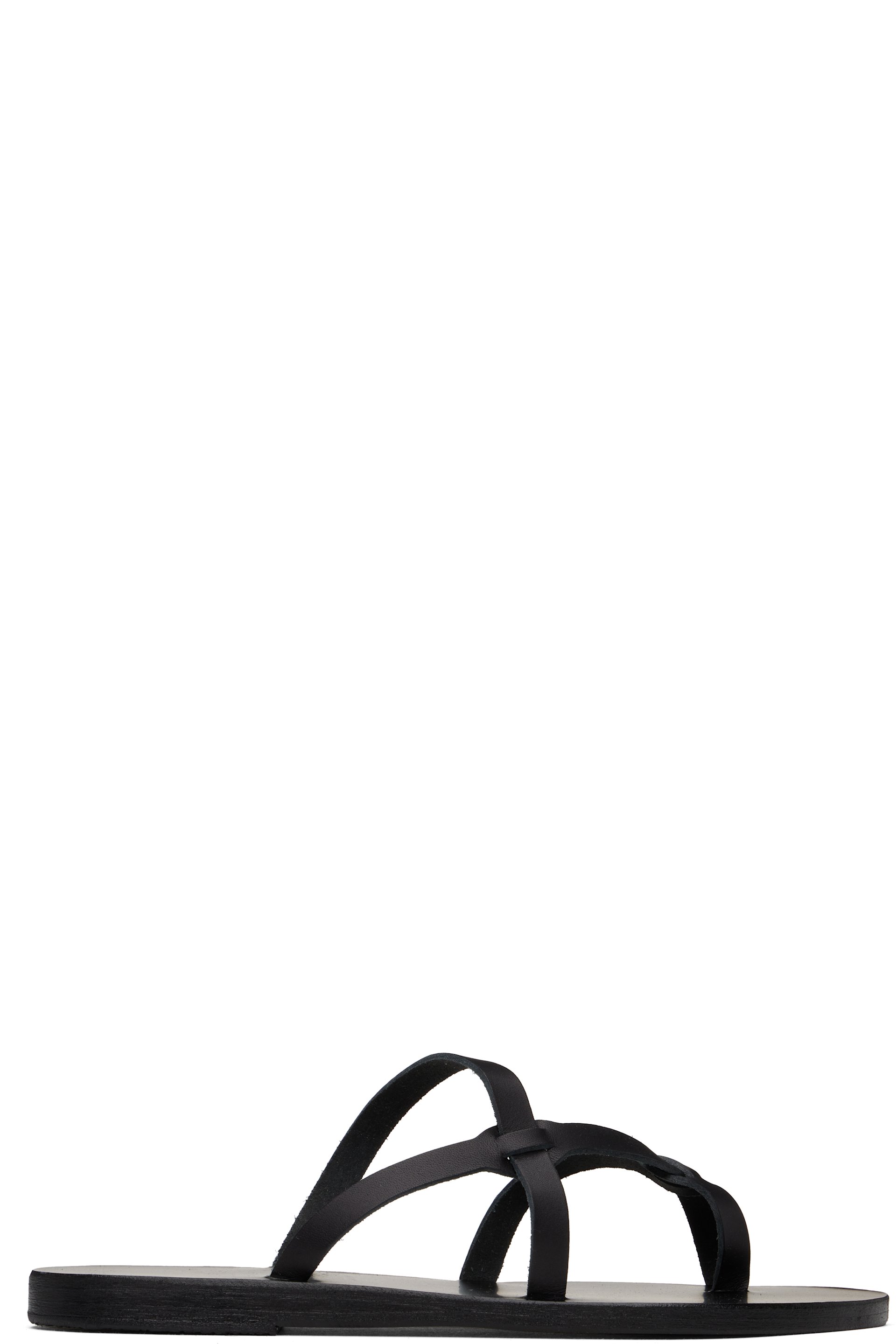 Ancient Greek Sandals - Black Armos Sandals