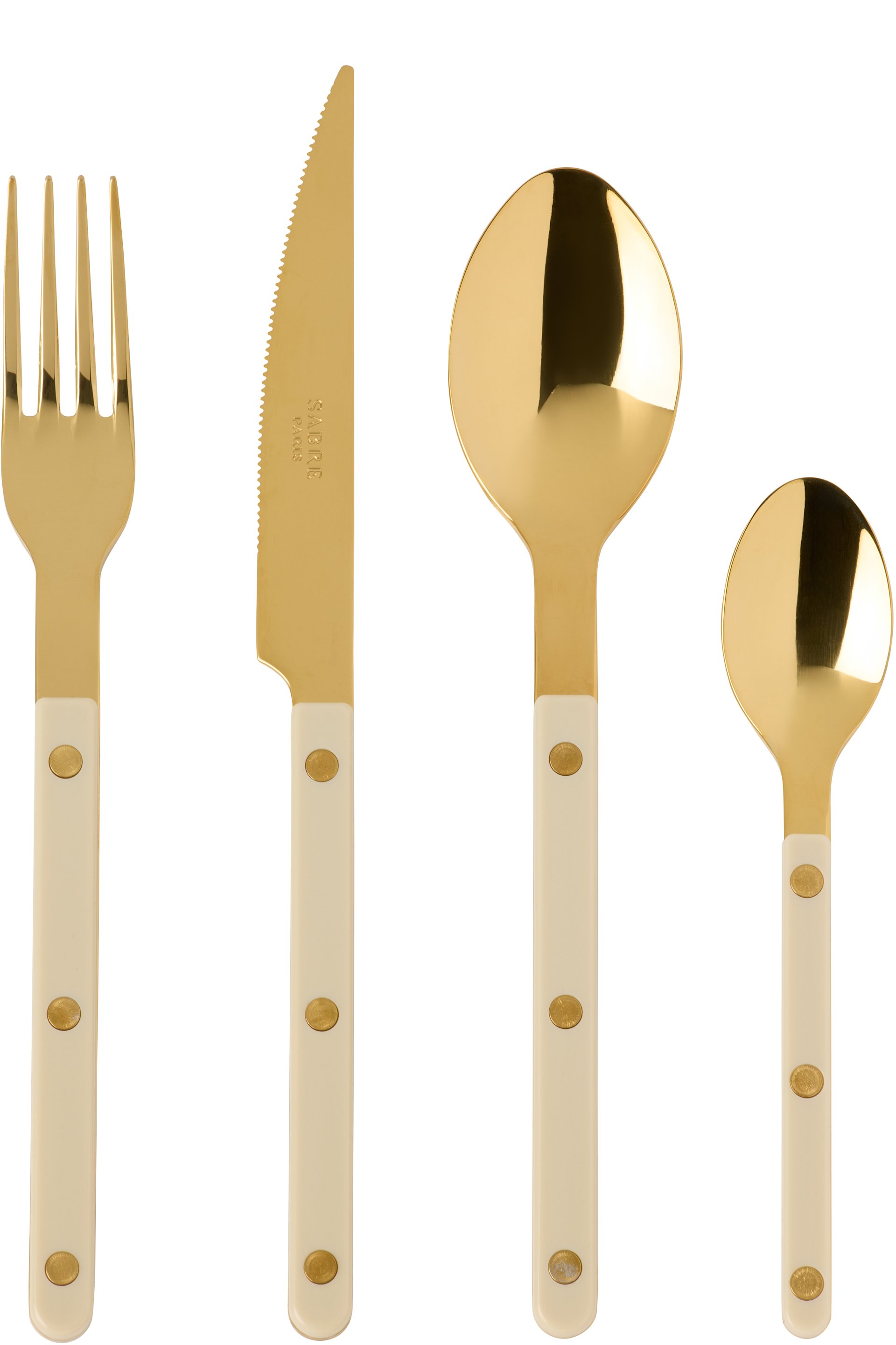 Sabre - 金色 & 米色 Bistrot 系列 Solid 餐具套装