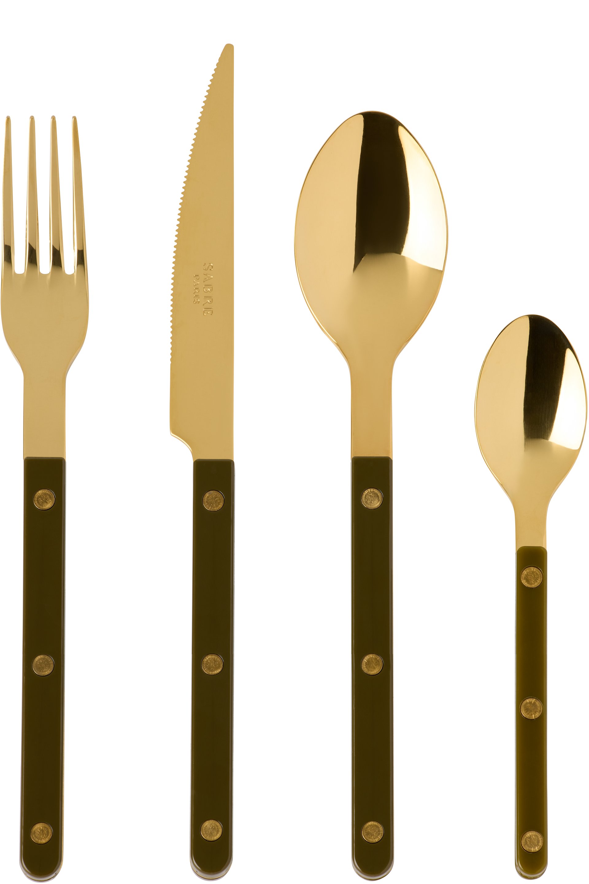 Sabre - 金色 & 绿色 Bistrot 系列 Solid 餐具套装