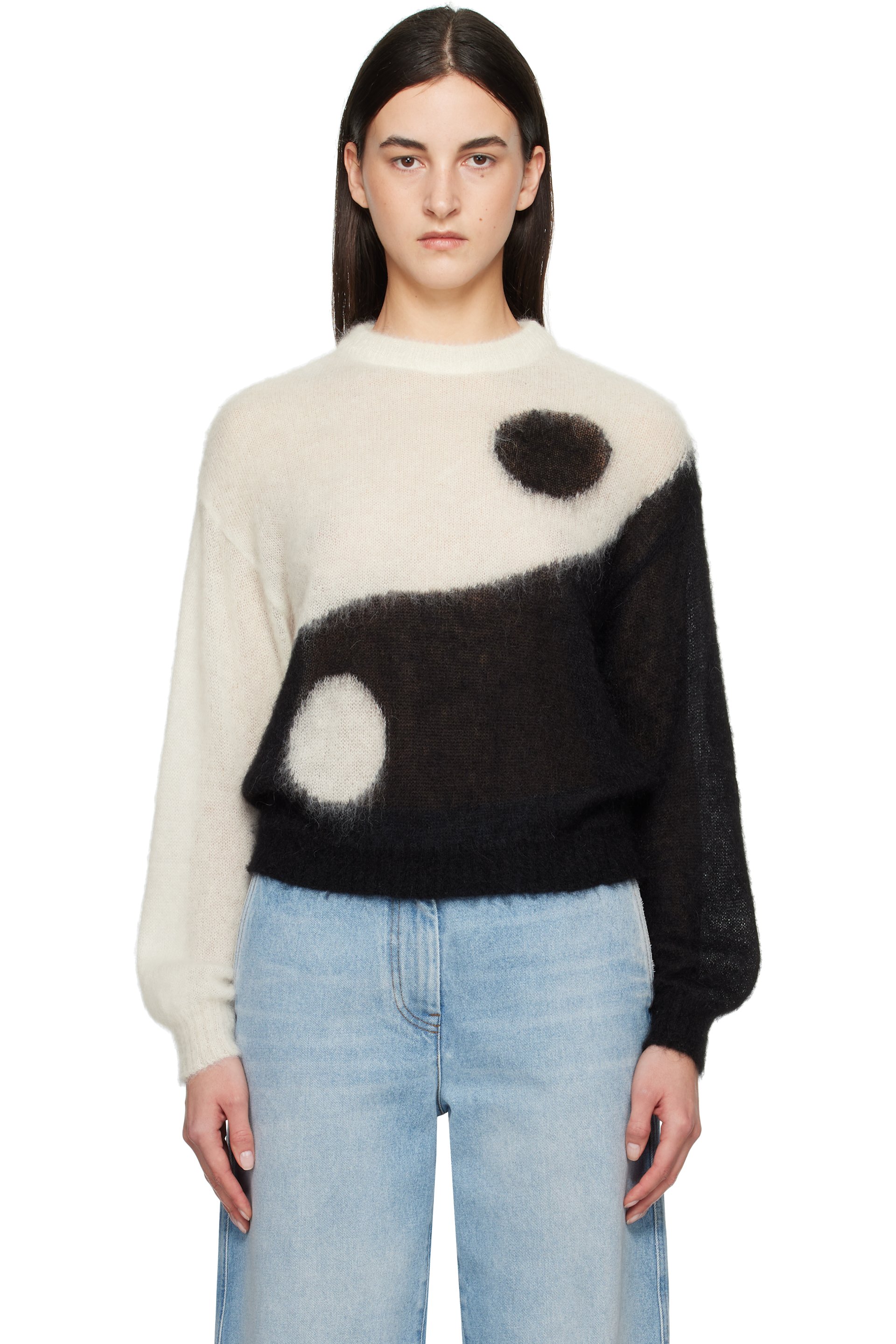 Moschino - Pull Tao noir et blanc