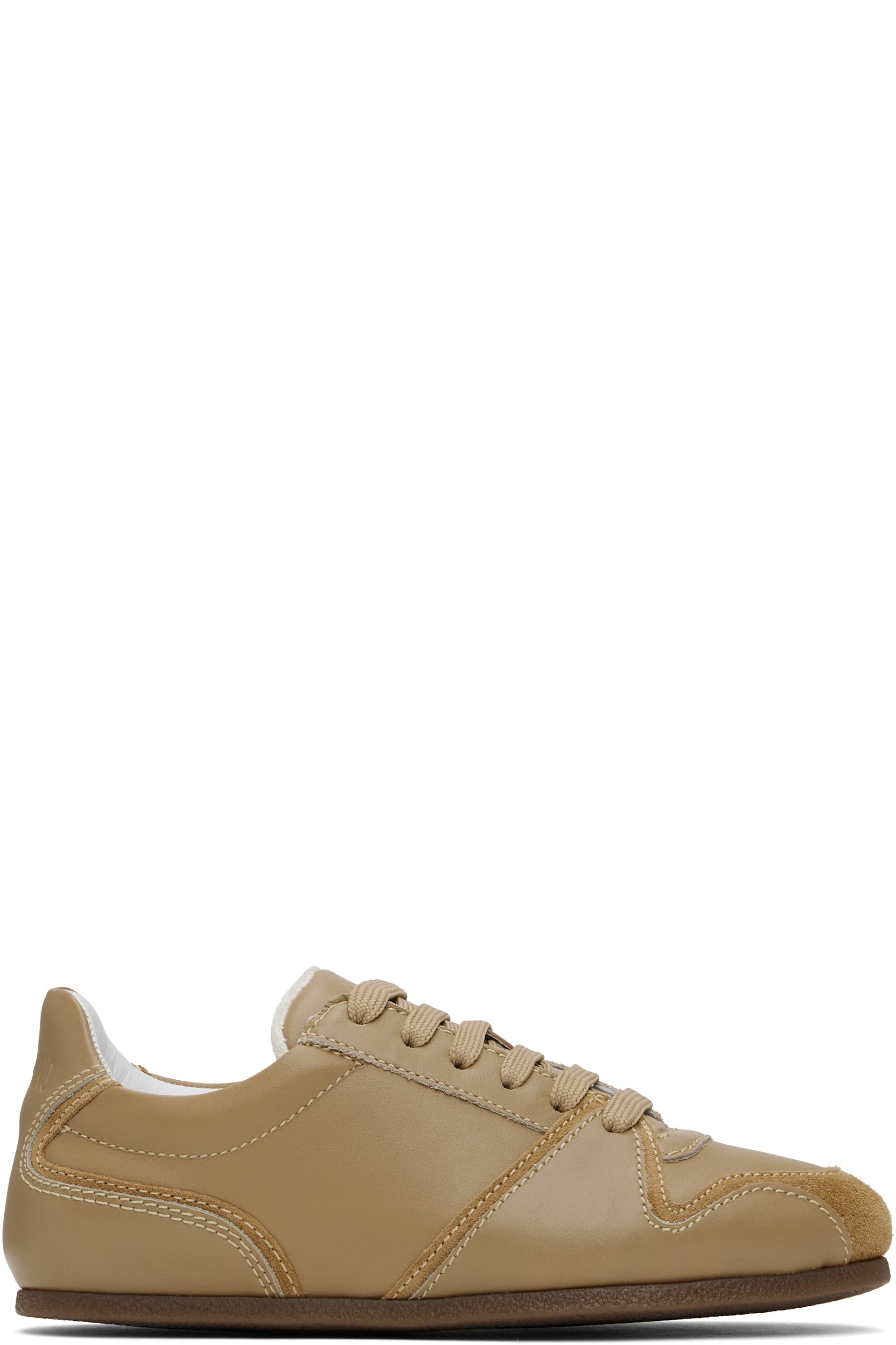 Moschino - Baskets de tennis taupe