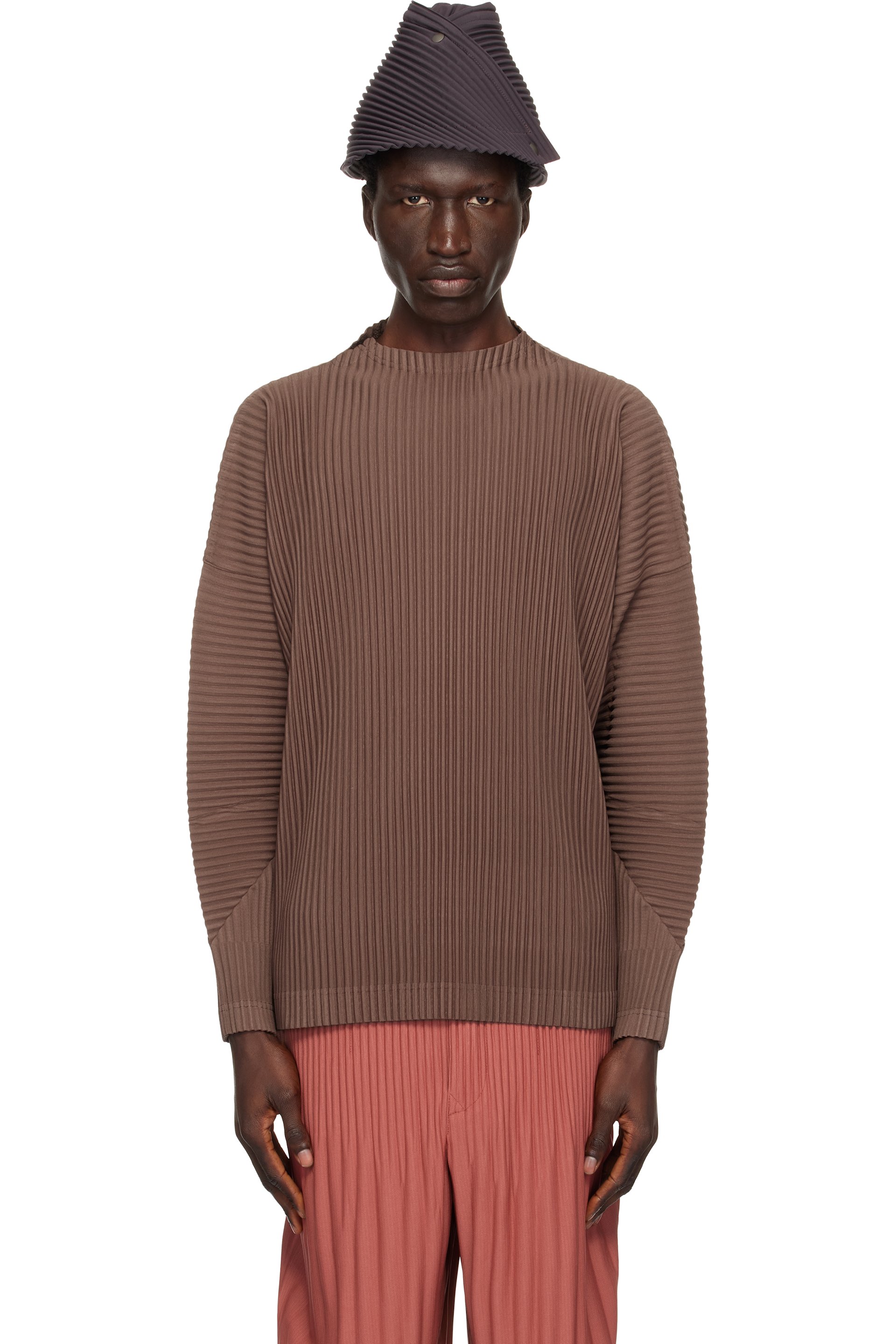 HOMME PLISSÉ ISSEY MIYAKE - Brown Monthly Color November T-shirt