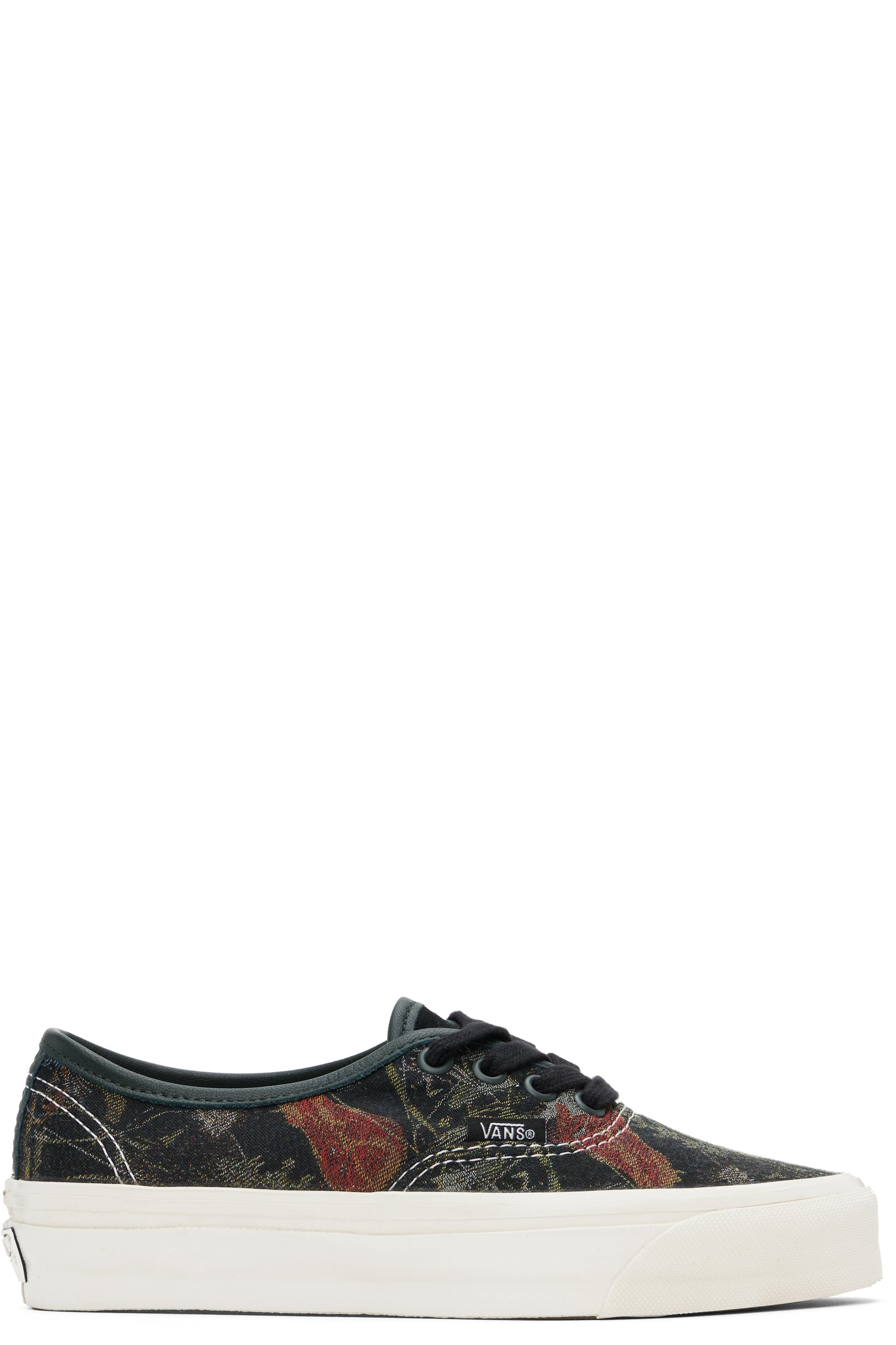 Vans - Baskets Authentic 44 noires à motif fleuri en tissu jacquard - Premium