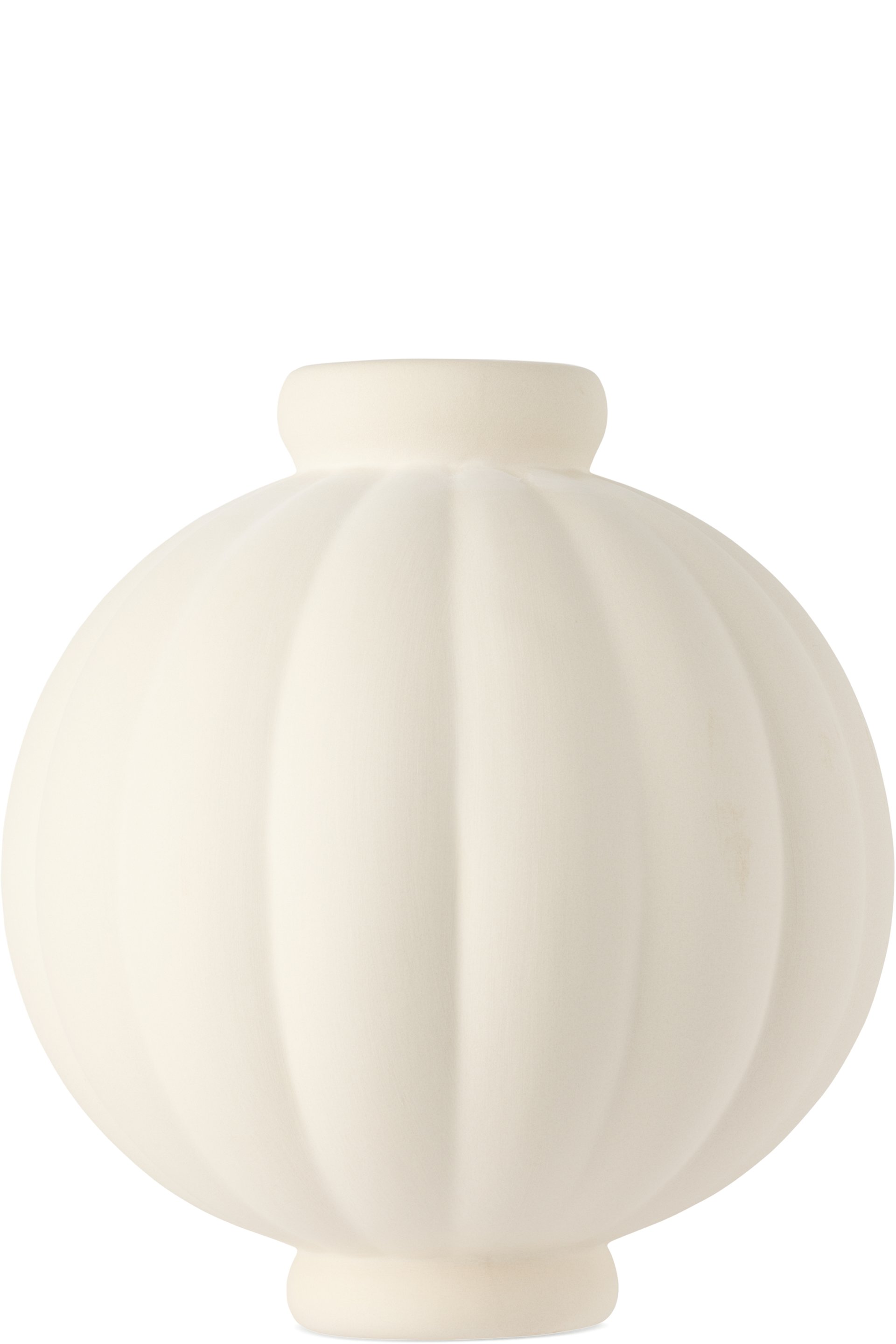 Louise Roe - Vase Balloon 01 blanc en céramique
