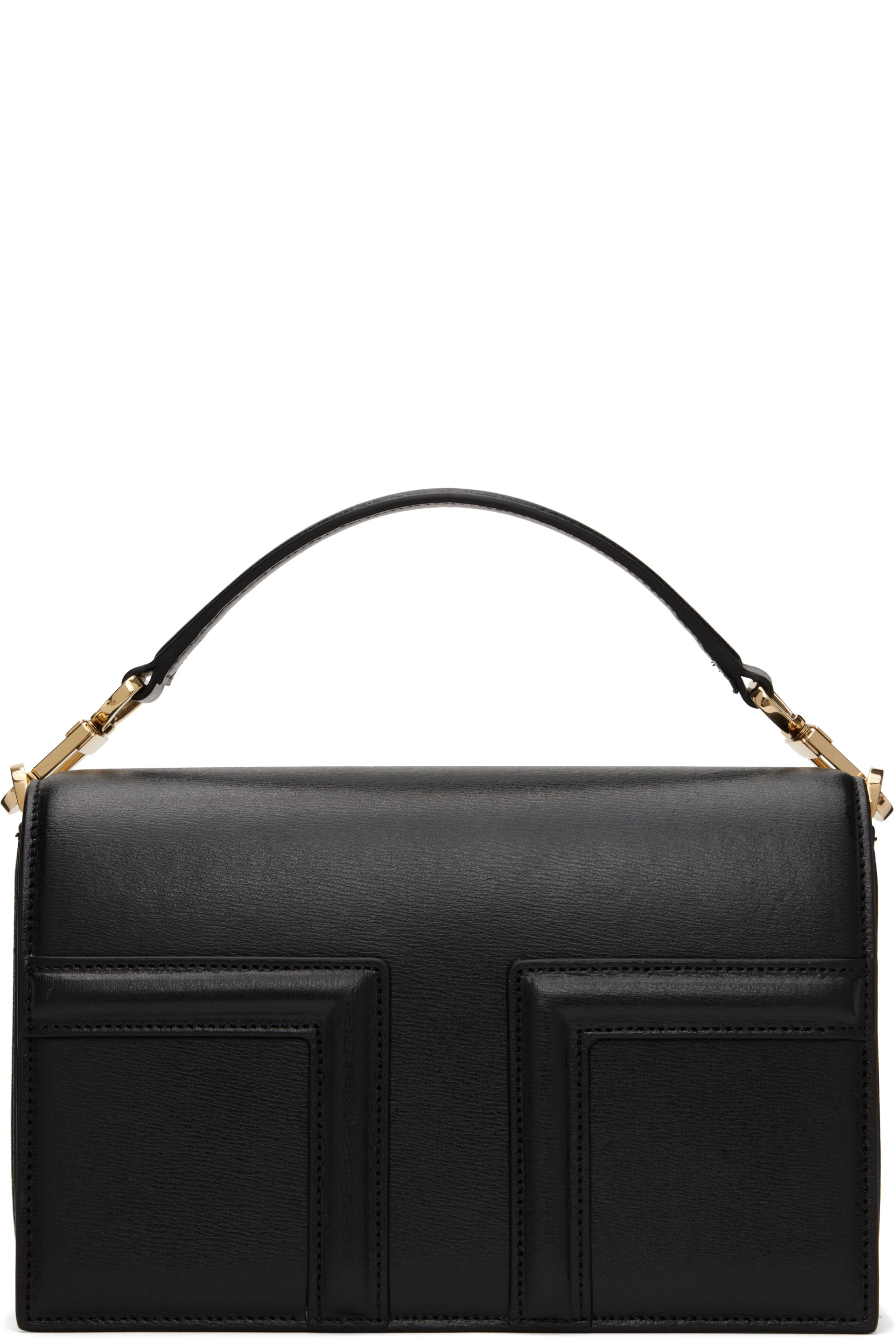 TOTEME - Black Mini T-Flap Leather Bag