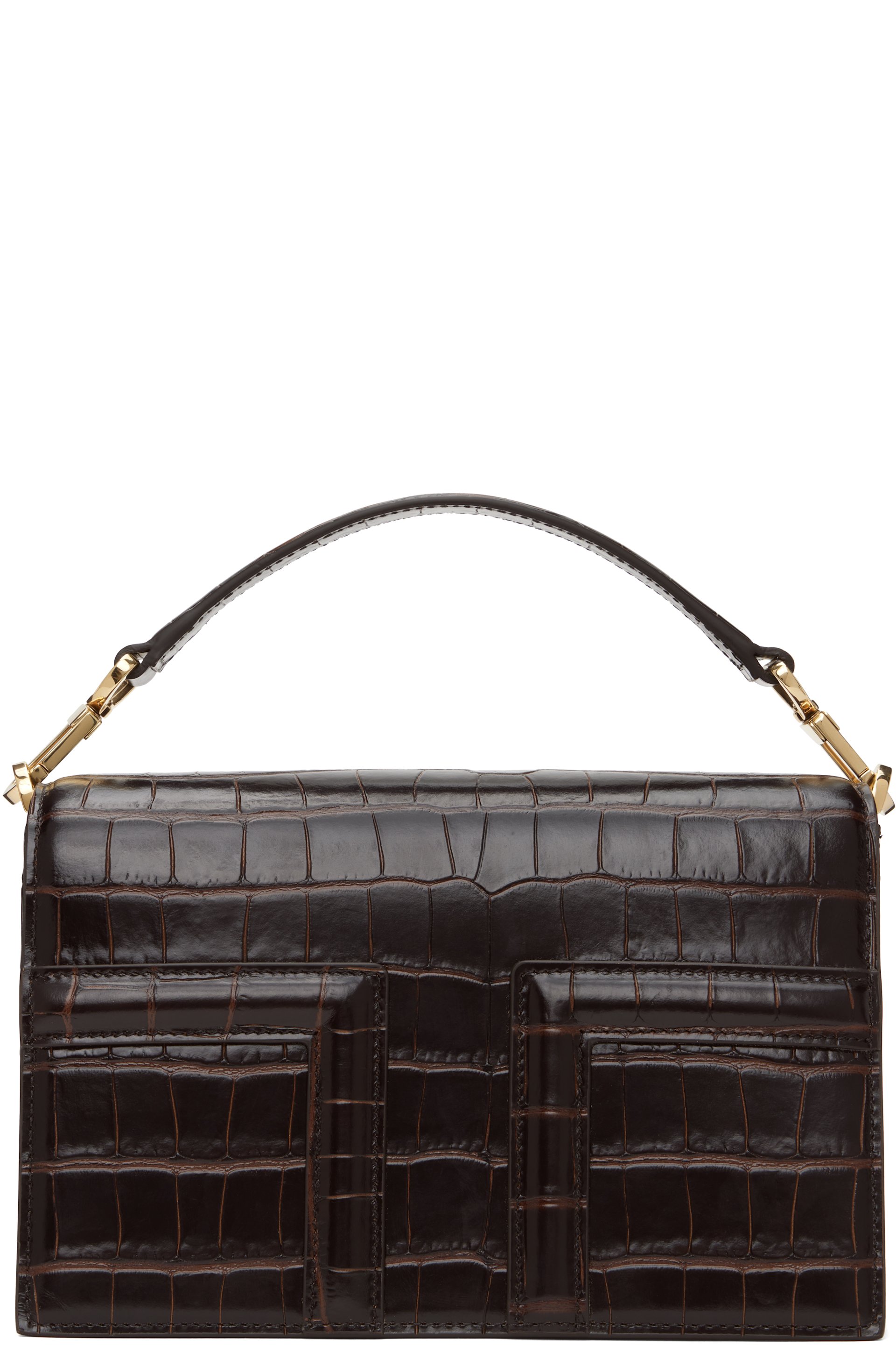 TOTEME - Mini sac brun à rabat en T