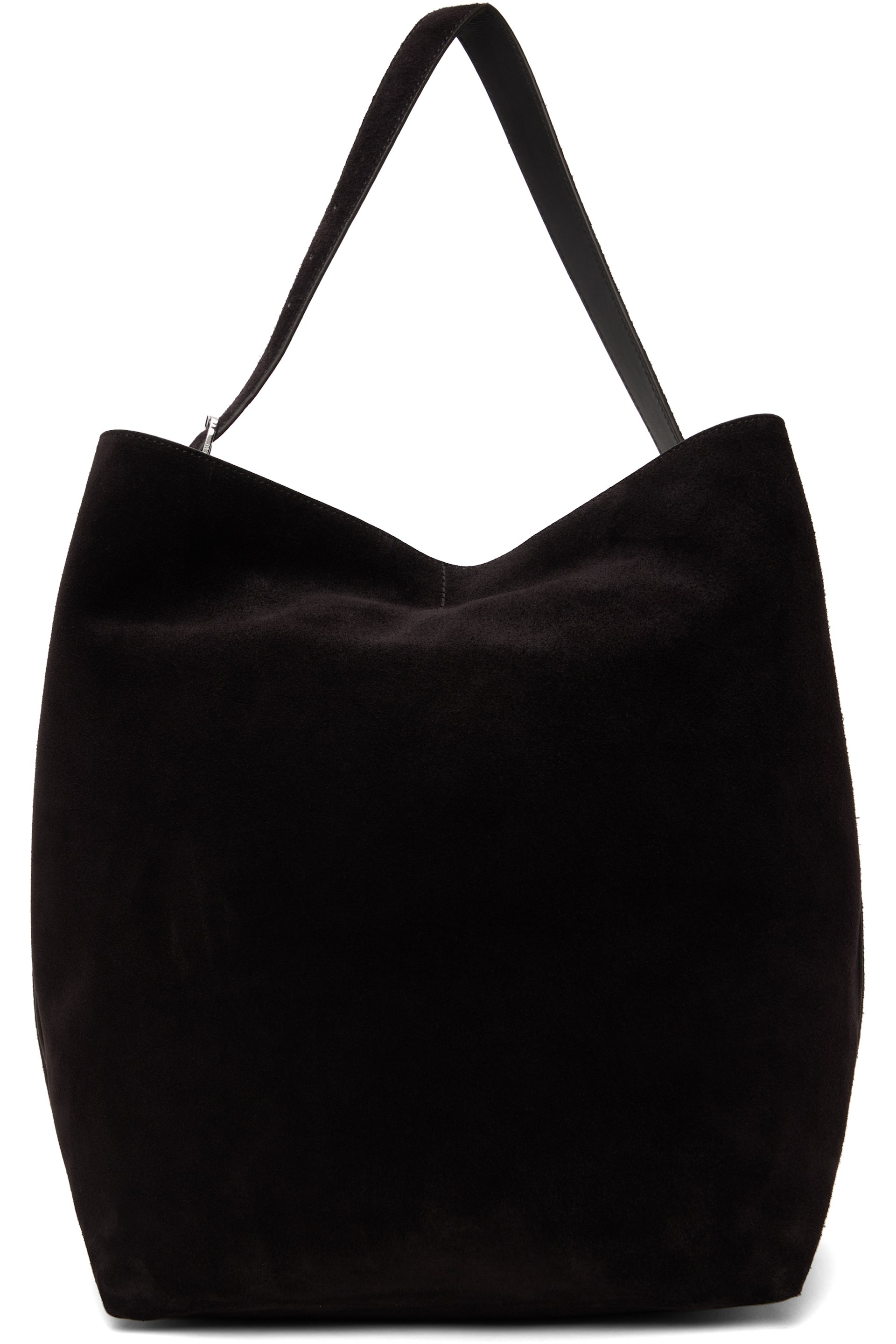 TOTEME - Cabas brun en suède à anse de style ceinture