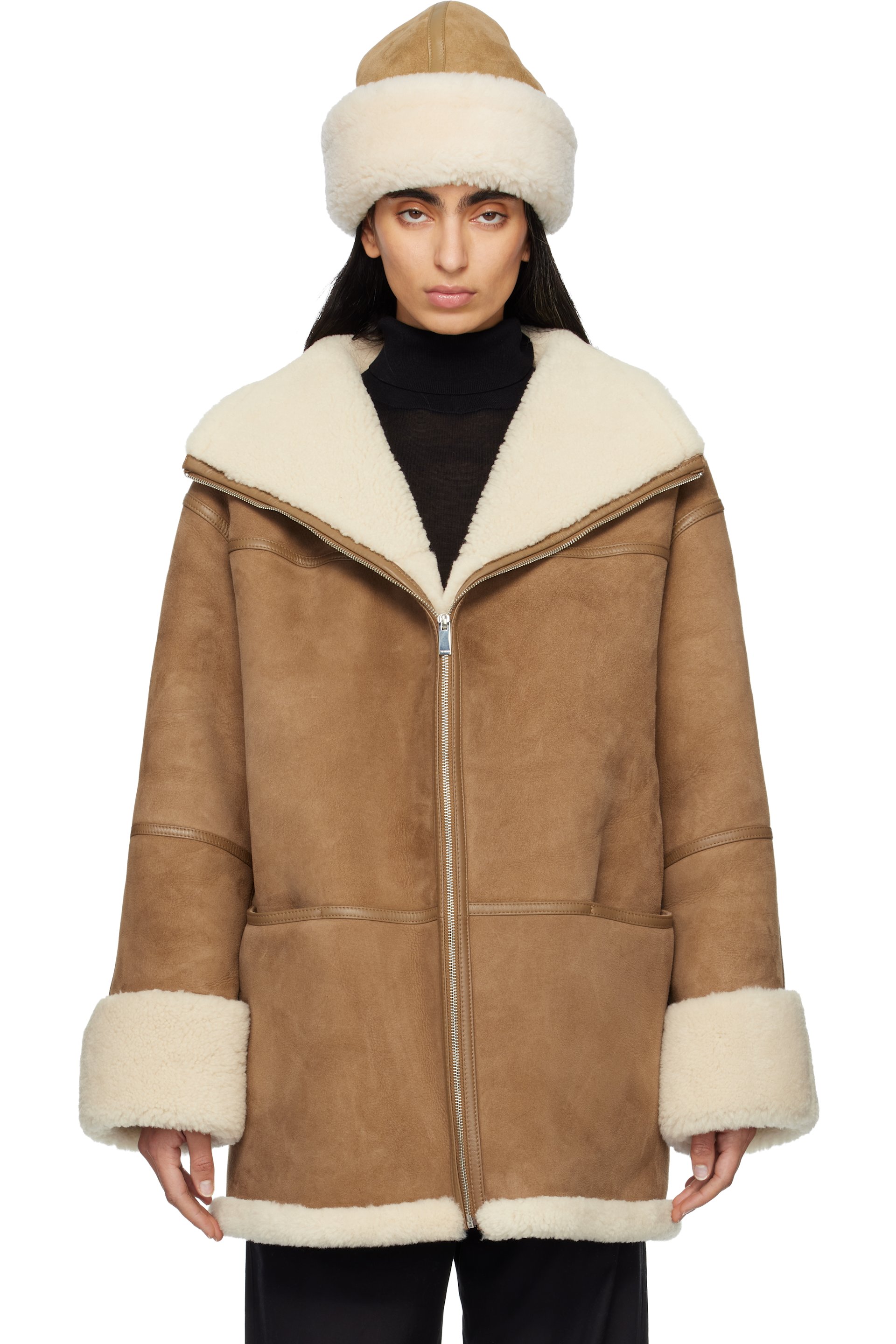 TOTEME - Brown Signature Shearling Jacket