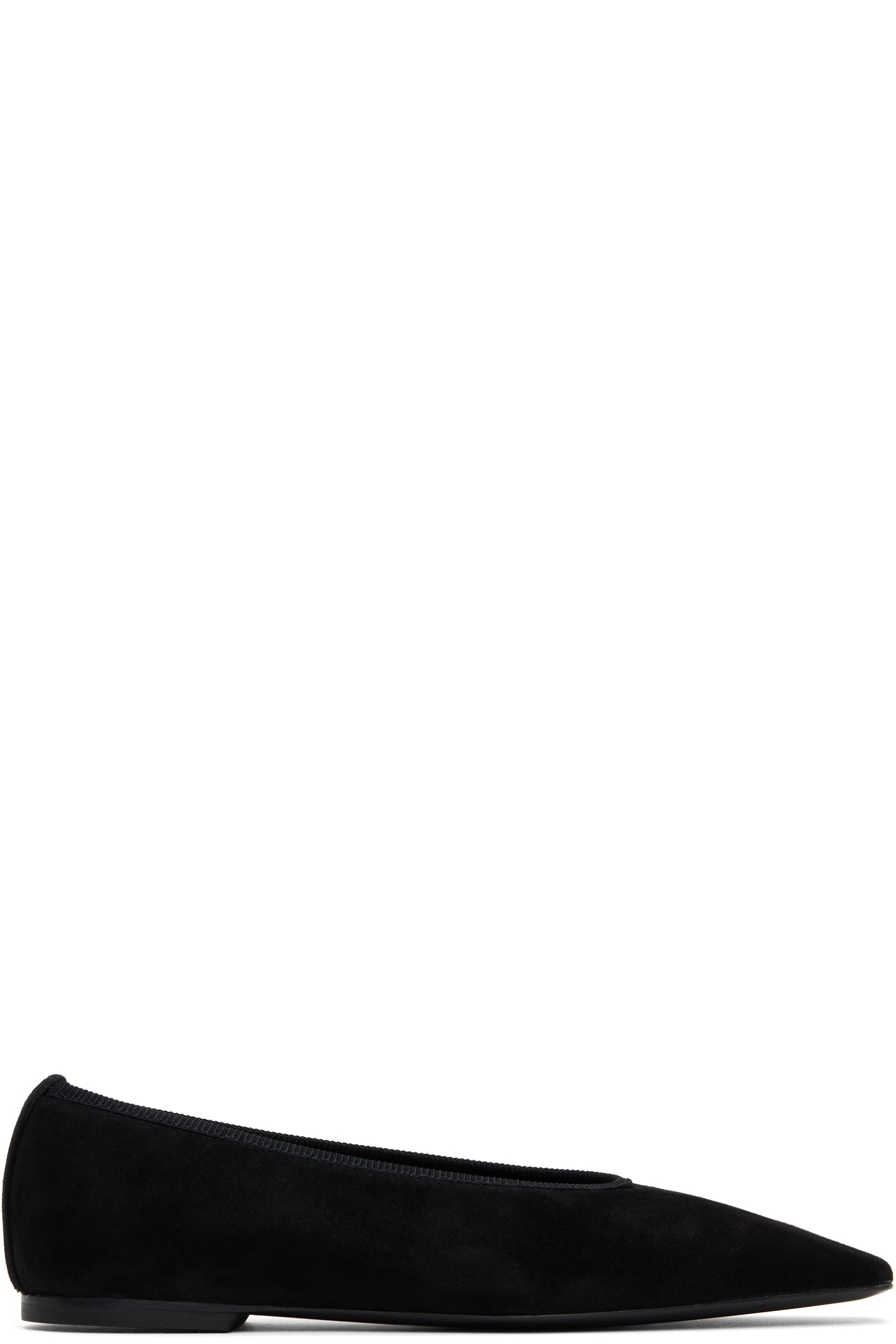 TOTEME - Ballerines Minimalist noires en suède