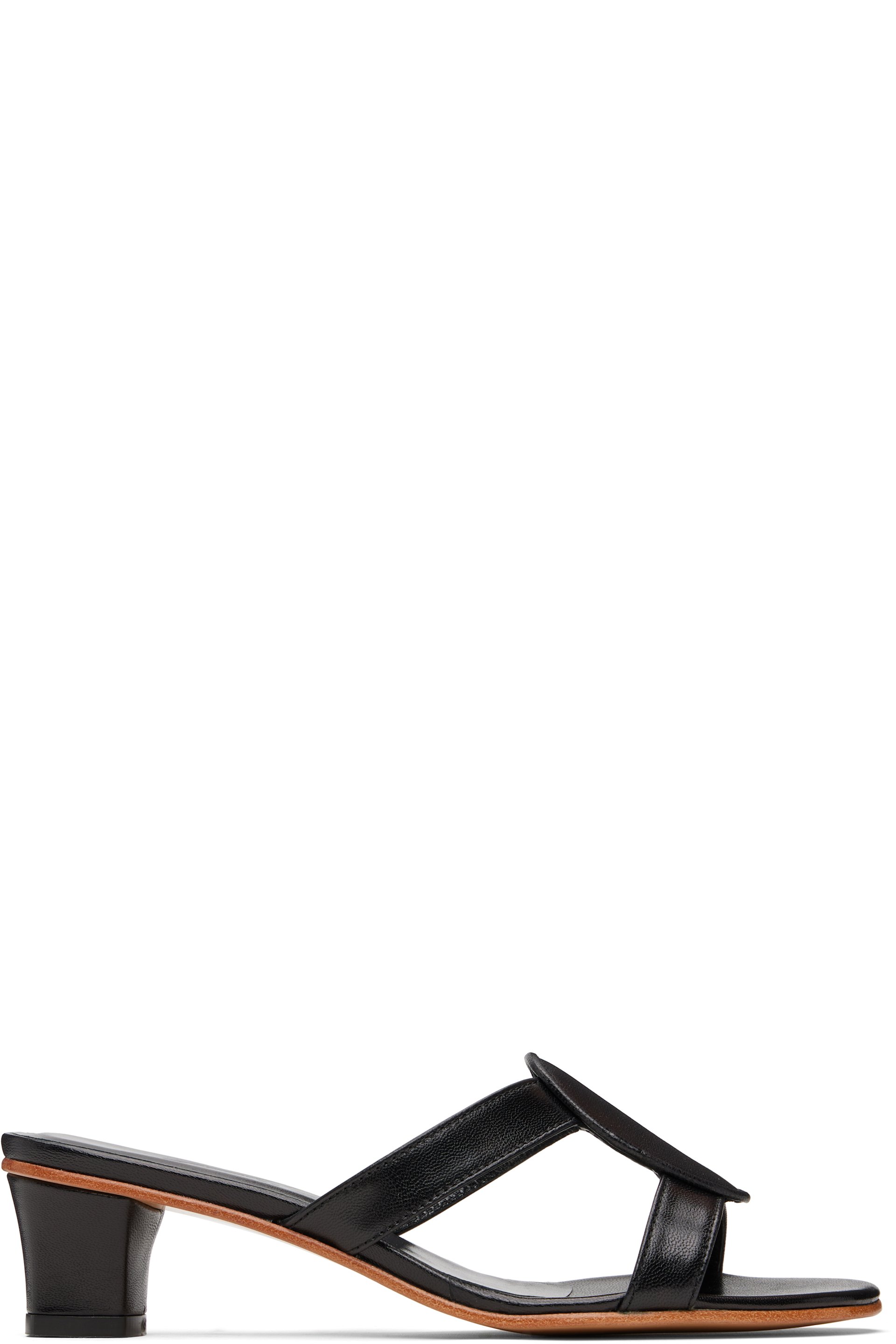Martiniano - Black Medalia Heeled Sandals