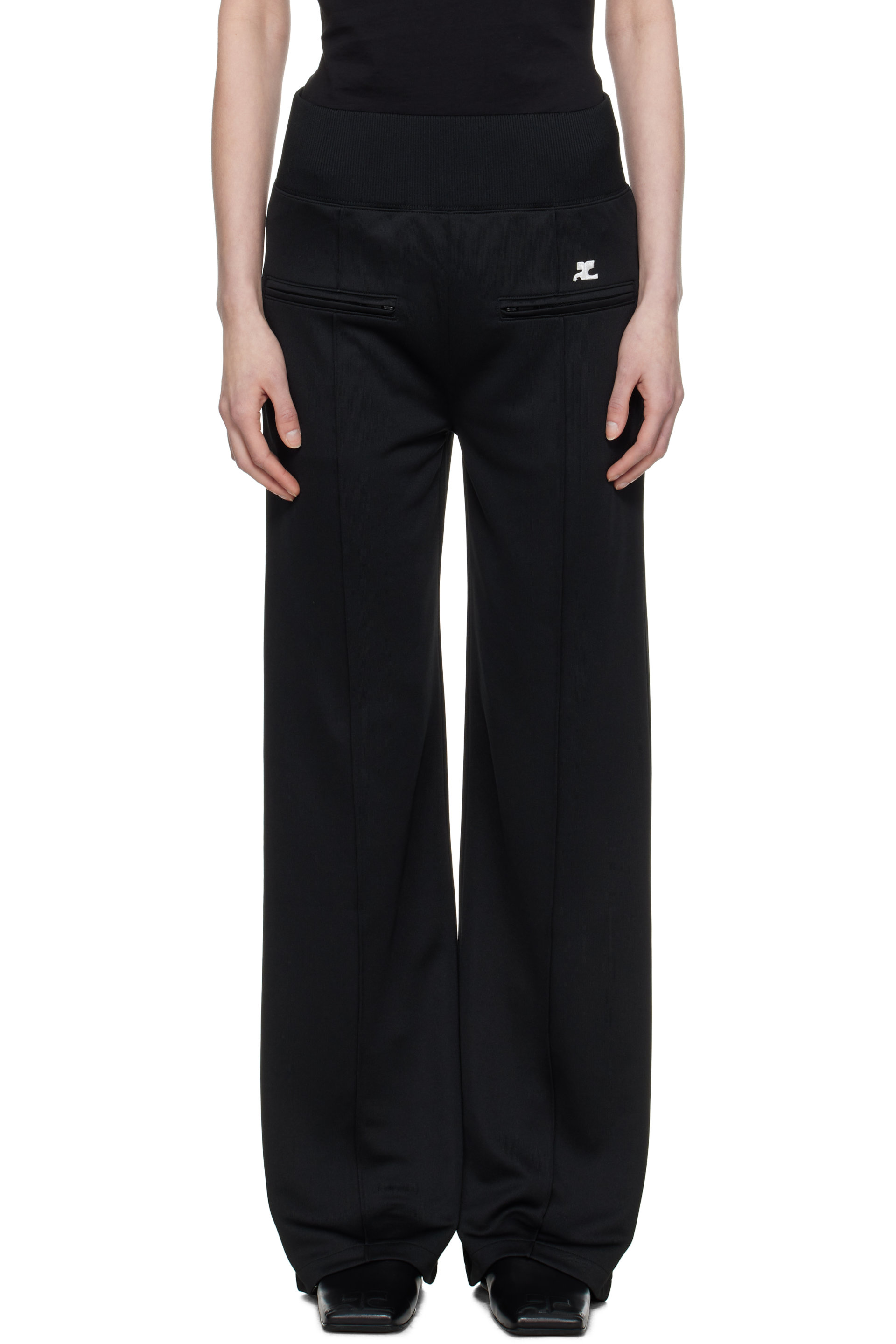Courrèges - Black Interlock Tracksuit Trousers