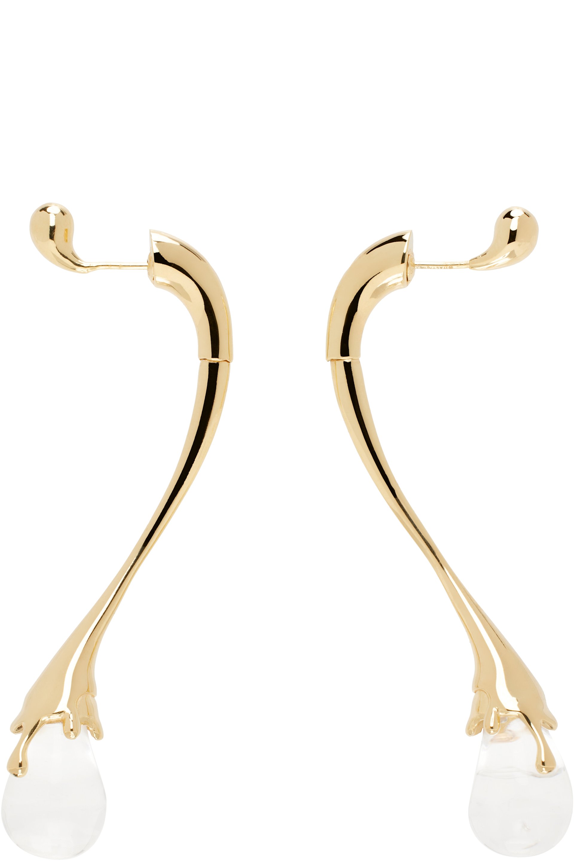Bottega Veneta - Boucles d'oreilles en forme de goutte dorées