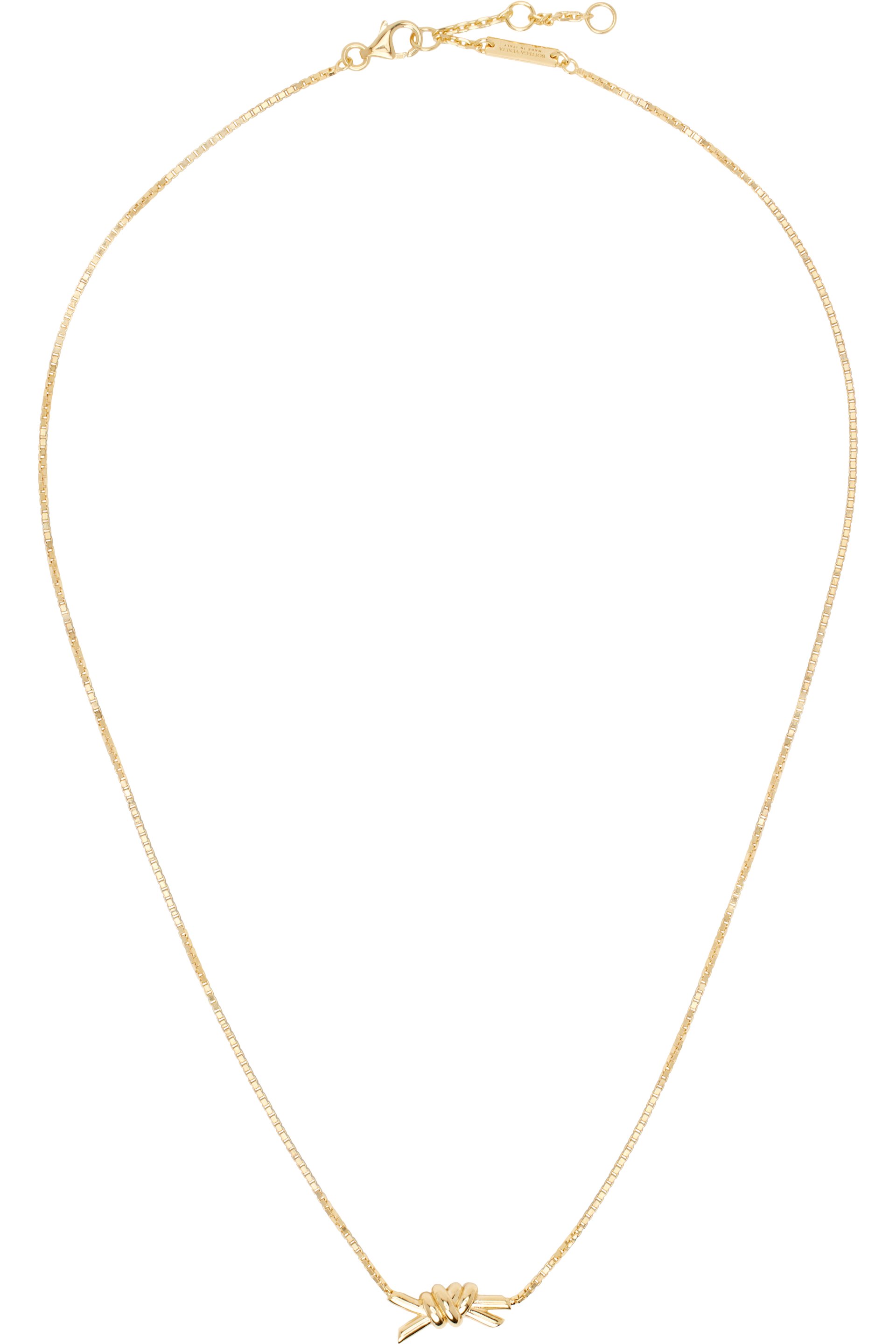 Bottega Veneta - Collier doré à nœud emblématique