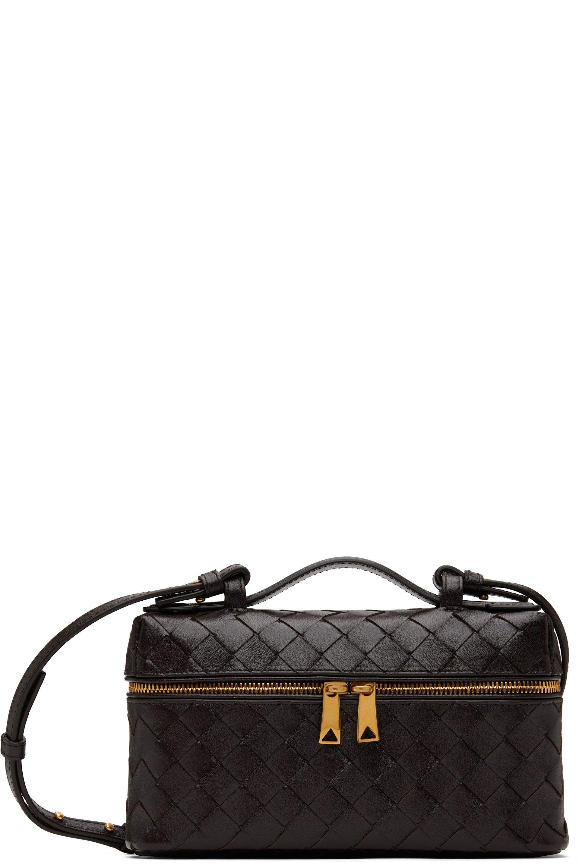 Bottega Veneta - Sac de style mallette de toilette Bang Bang brun