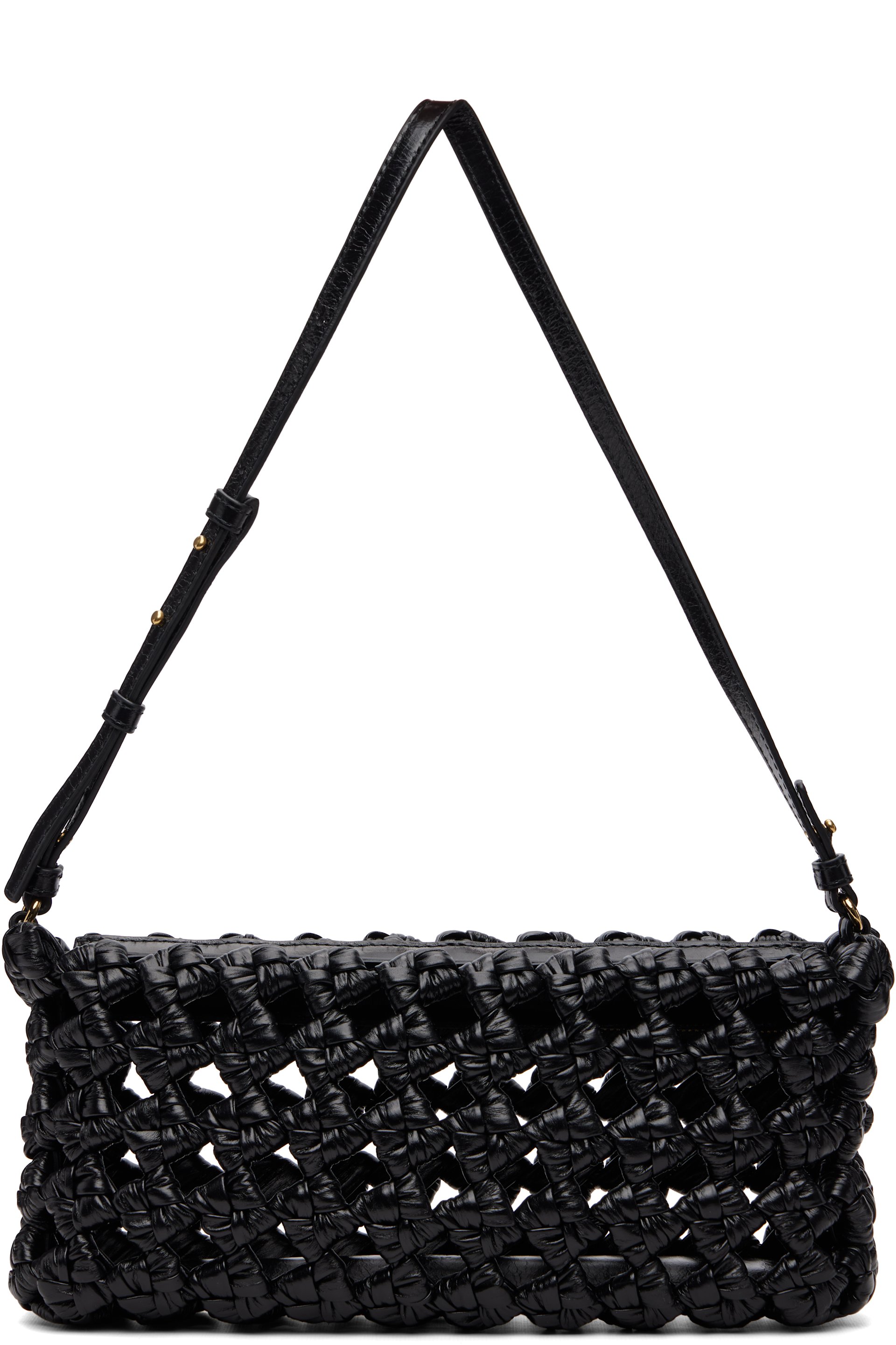 Bottega Veneta - 黑色 Square Knot 20 单肩包